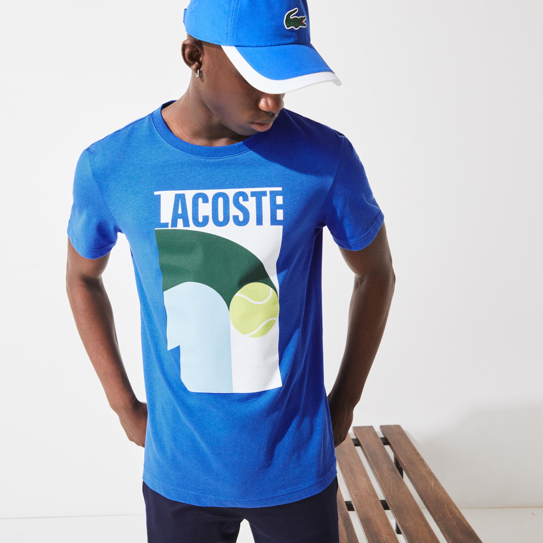 Men's Lacoste SPORT Breathable Graphic Print T-shirt