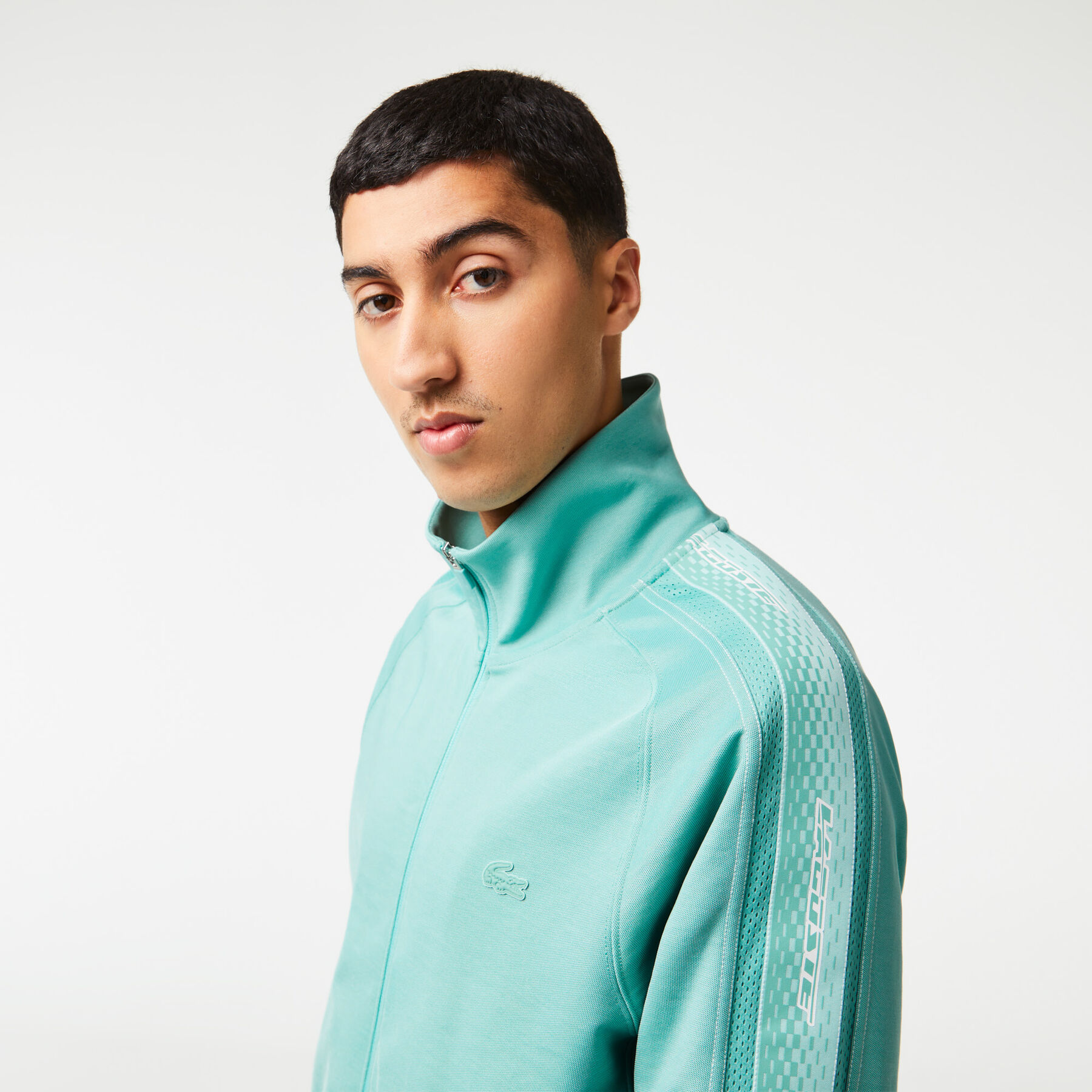 men s lacoste regular fit zipped piqu  sweatshirt