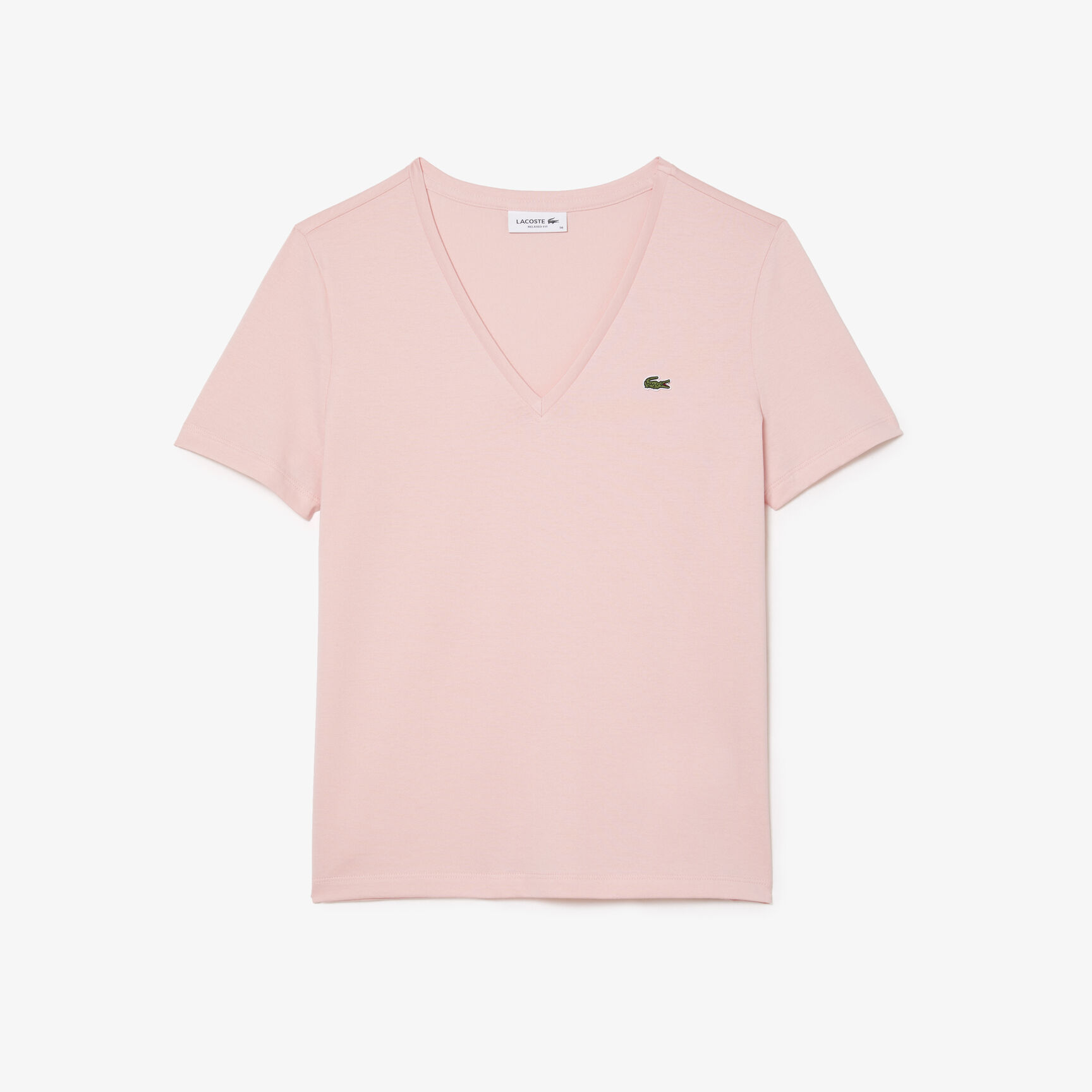 تي شيرت بقصّة عادية وطبعة مميزة لكلمة Lacoste