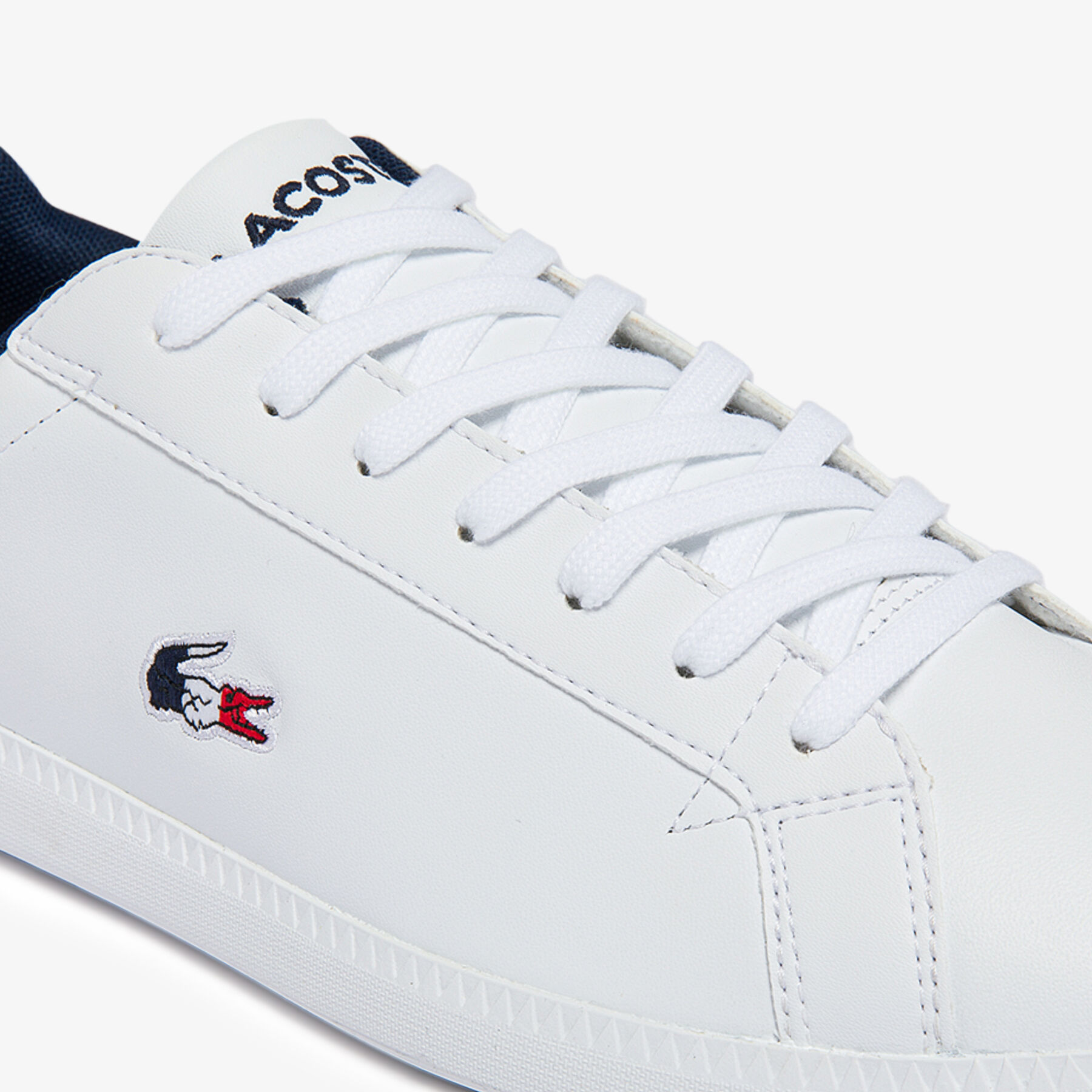 Men's Graduate Tricolore Leather and Synthetic Trainers lacoste men s graduate tricolore leather and synthetic trainers