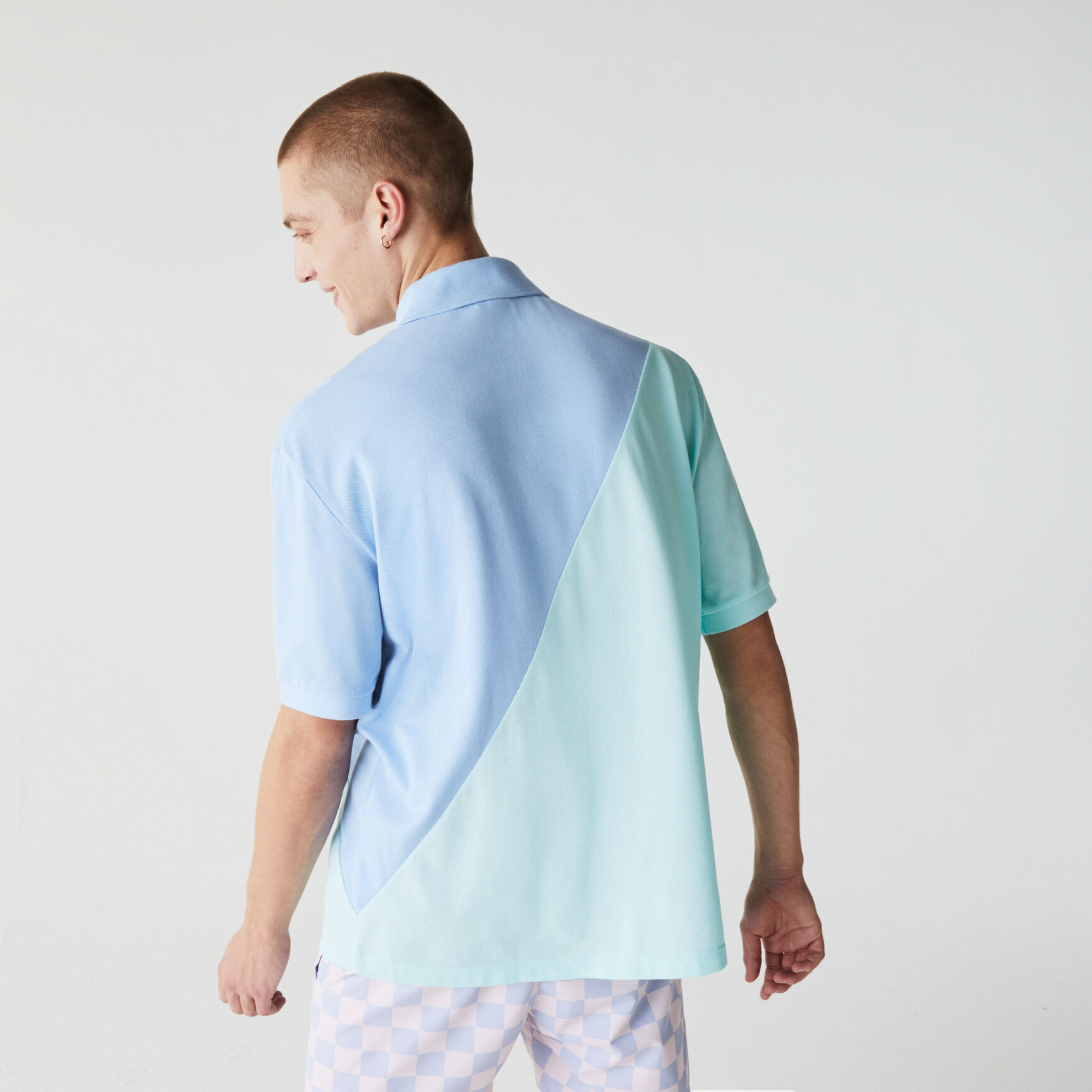 Unisex Lacoste LIVE Loose Fit Colorblock Cotton Piqu&eacute; Polo