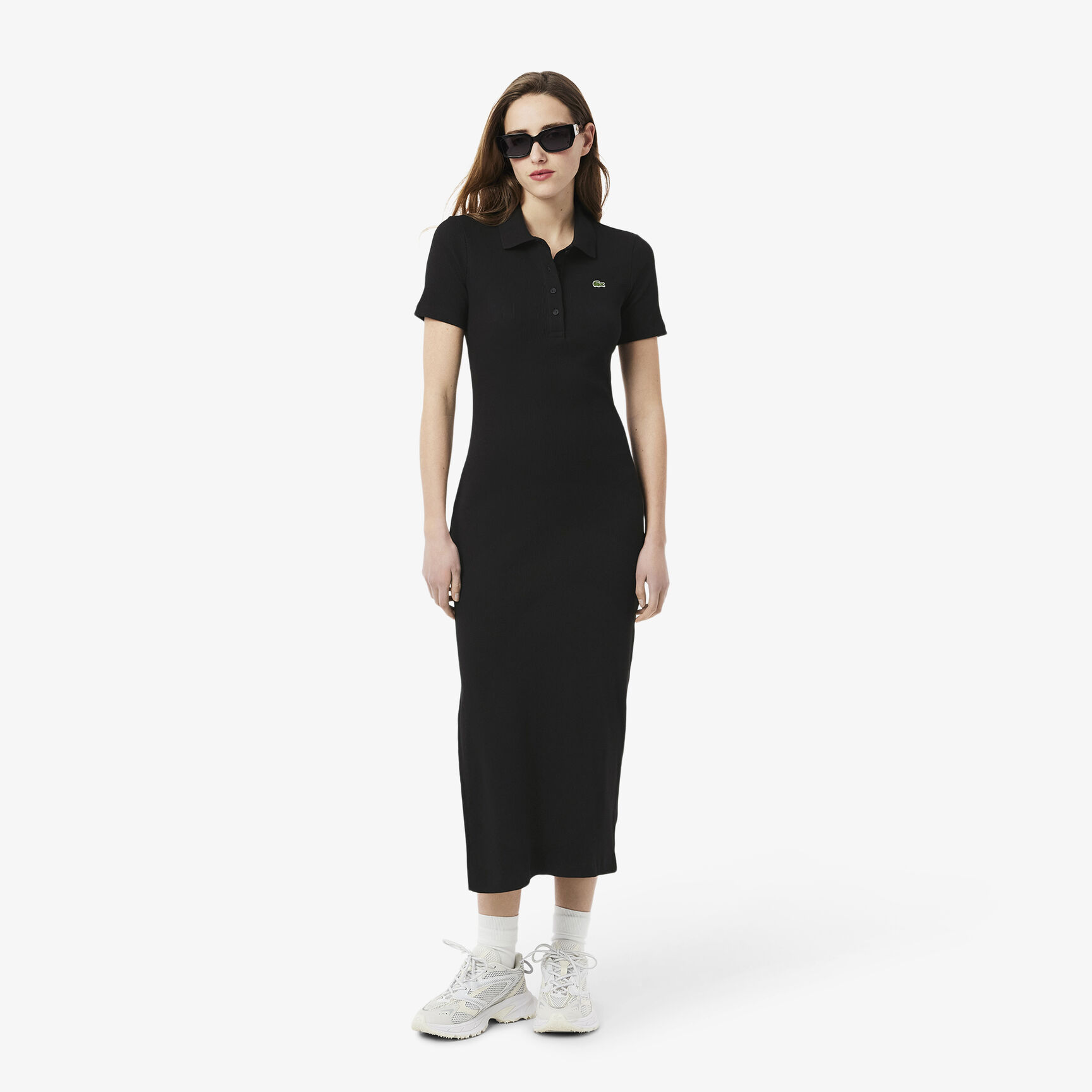 Long Ribbed Cotton Polo Dress Long Ribbed Cotton Polo Dress