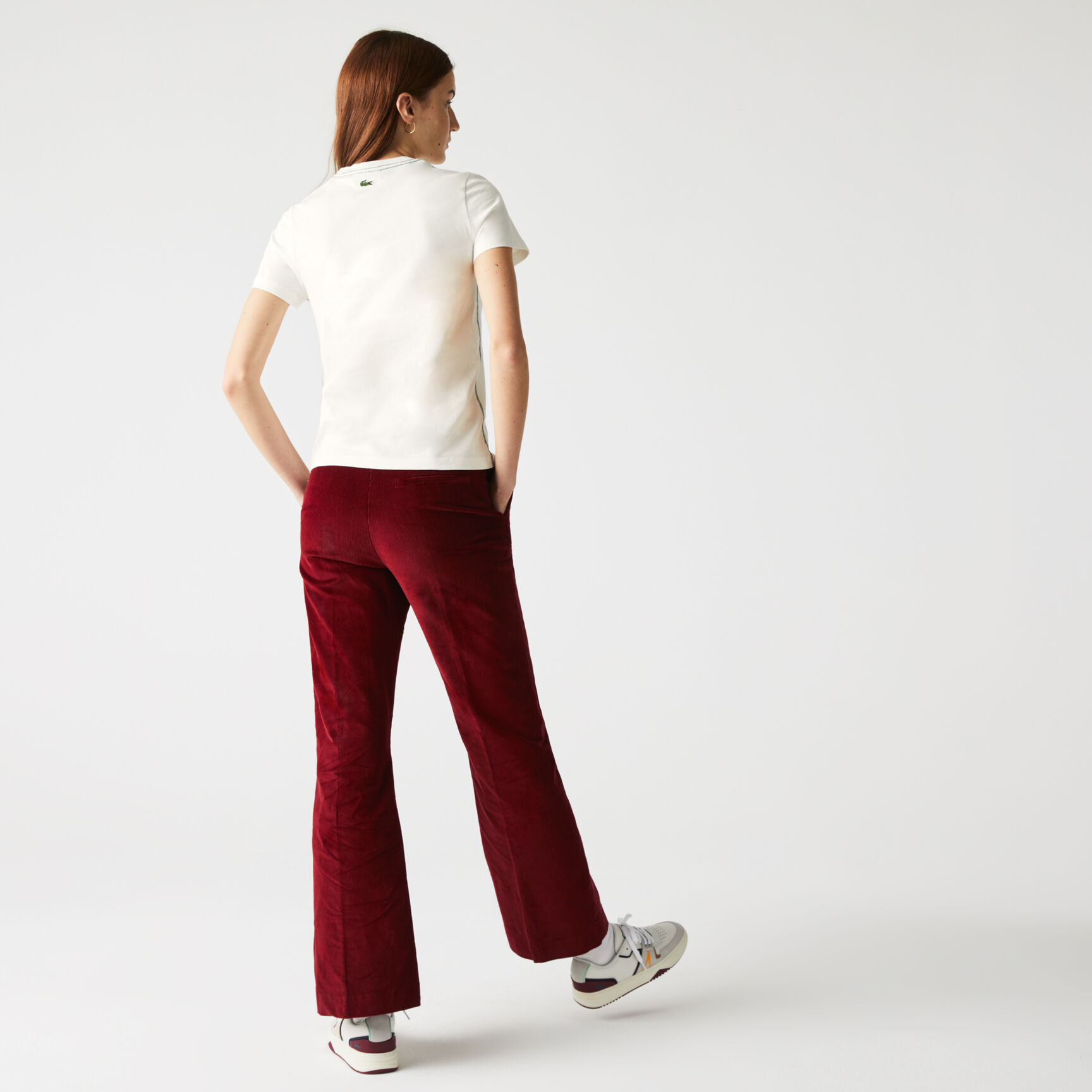 Women's Crew Neck Embroidered Lettering Cotton T-shirt