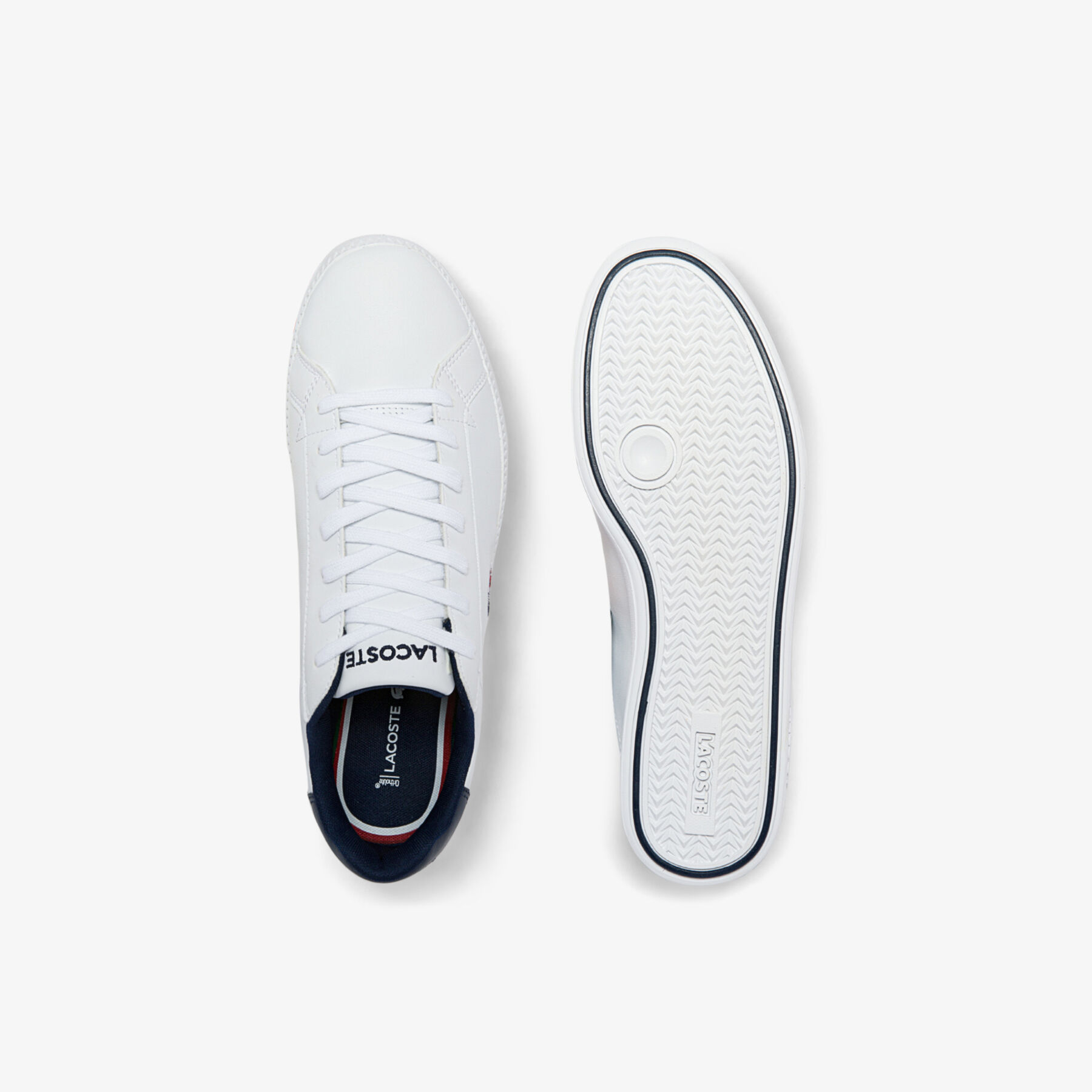 Men's Graduate Tricolore Leather and Synthetic Trainers lacoste men s graduate tricolore leather and synthetic trainers