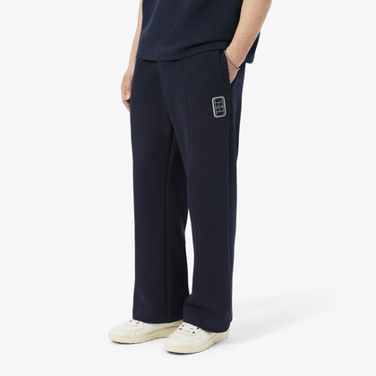 lacoste badge accent pique sweatpants