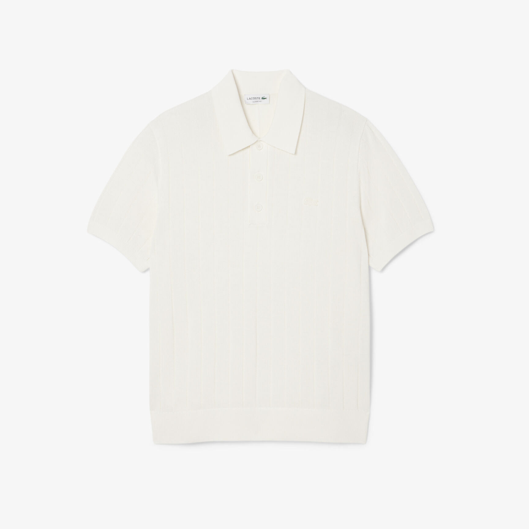 Fluid Ribbed Knit Polo Collar Sweater Fluid Ribbed Knit Polo Collar Sweater