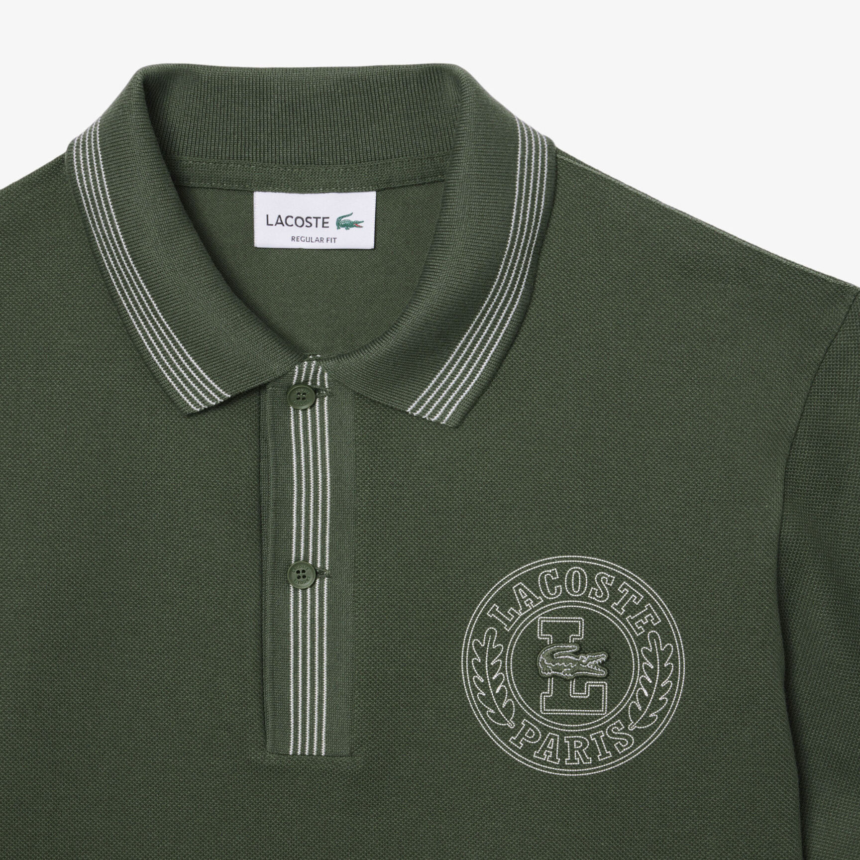 Regular Fit L.12.12 Badge Print Polo Shirt