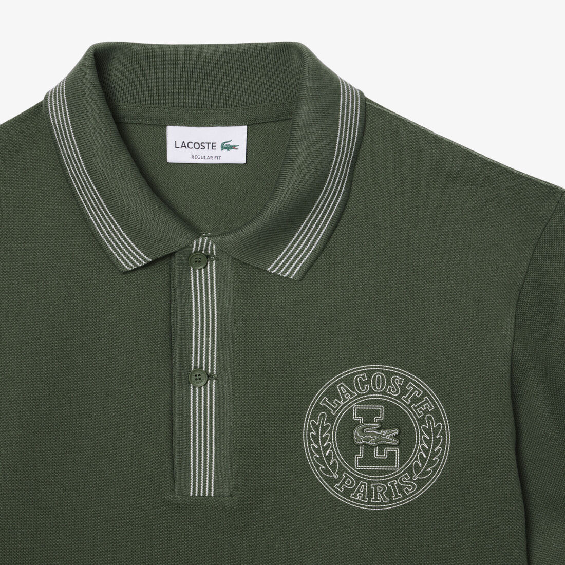 Regular Fit L.12.12 Badge Print Polo Shirt Regular Fit L.12.12 Badge Print Polo Shirt