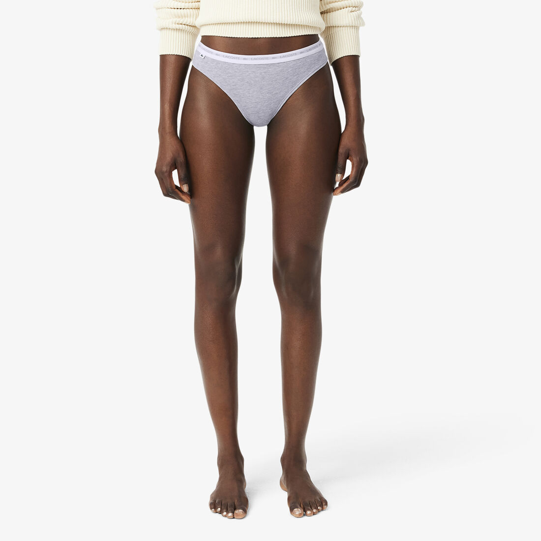 طقم ثونغ قطن مطاطي بتصميم رفيع ، 3 قطع طقم ثونغ قطن مطاطي بتصميم رفيع ، 3 قطع