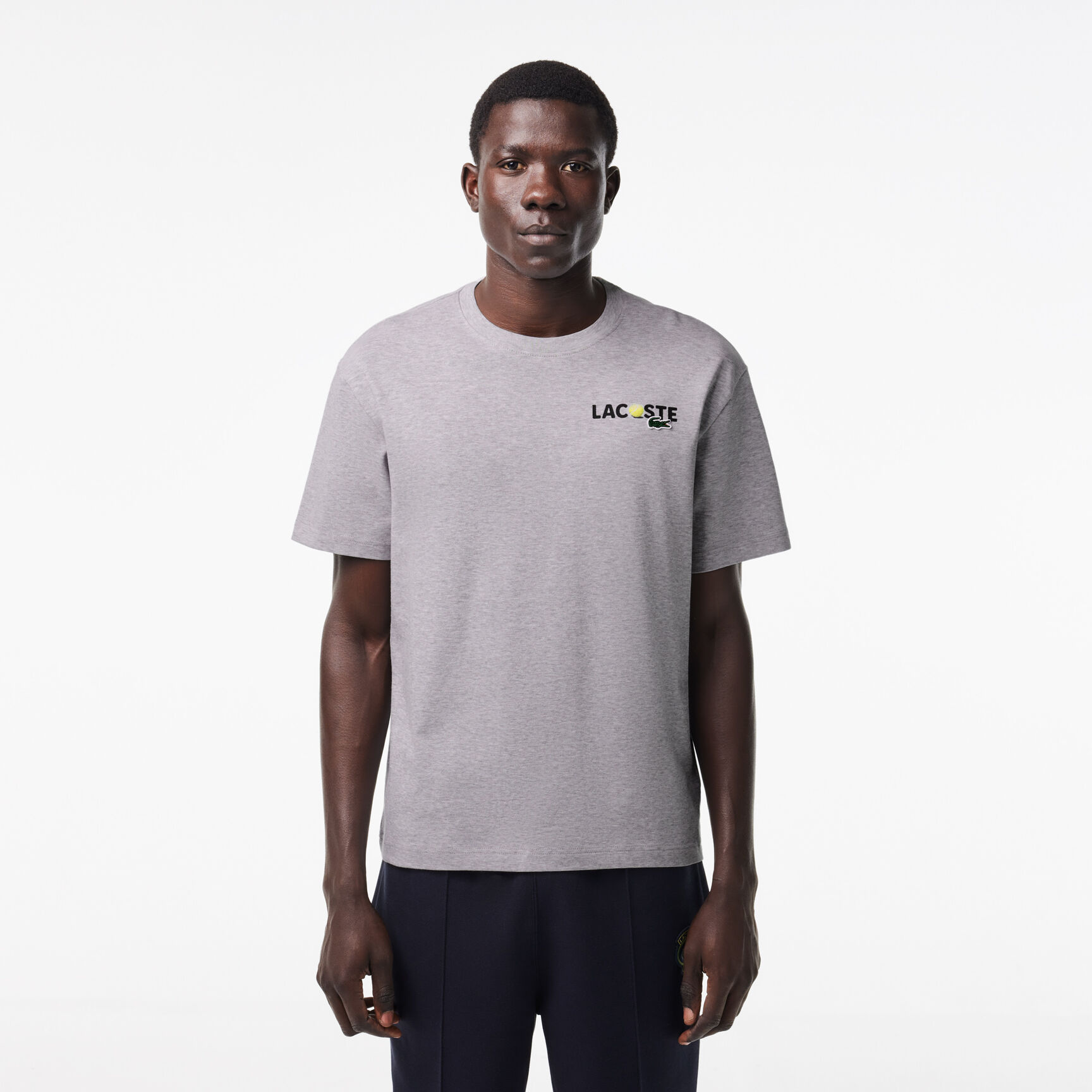 تي شيرت جيرسيه قطني ثقيل بطبعة خلفية