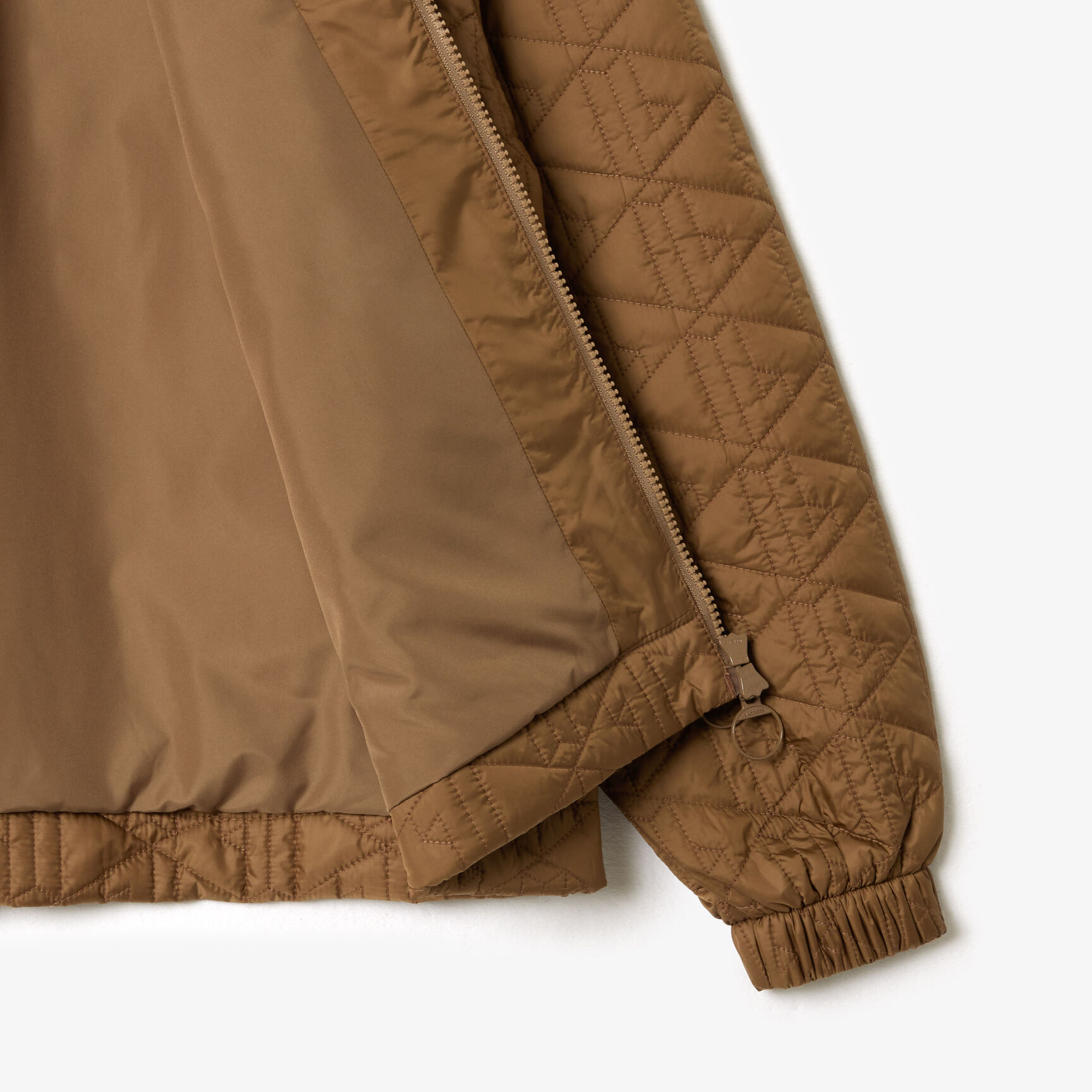 Short Padded Zipped Monogram Print Jacket Short Padded Zipped Monogram Print Jacket