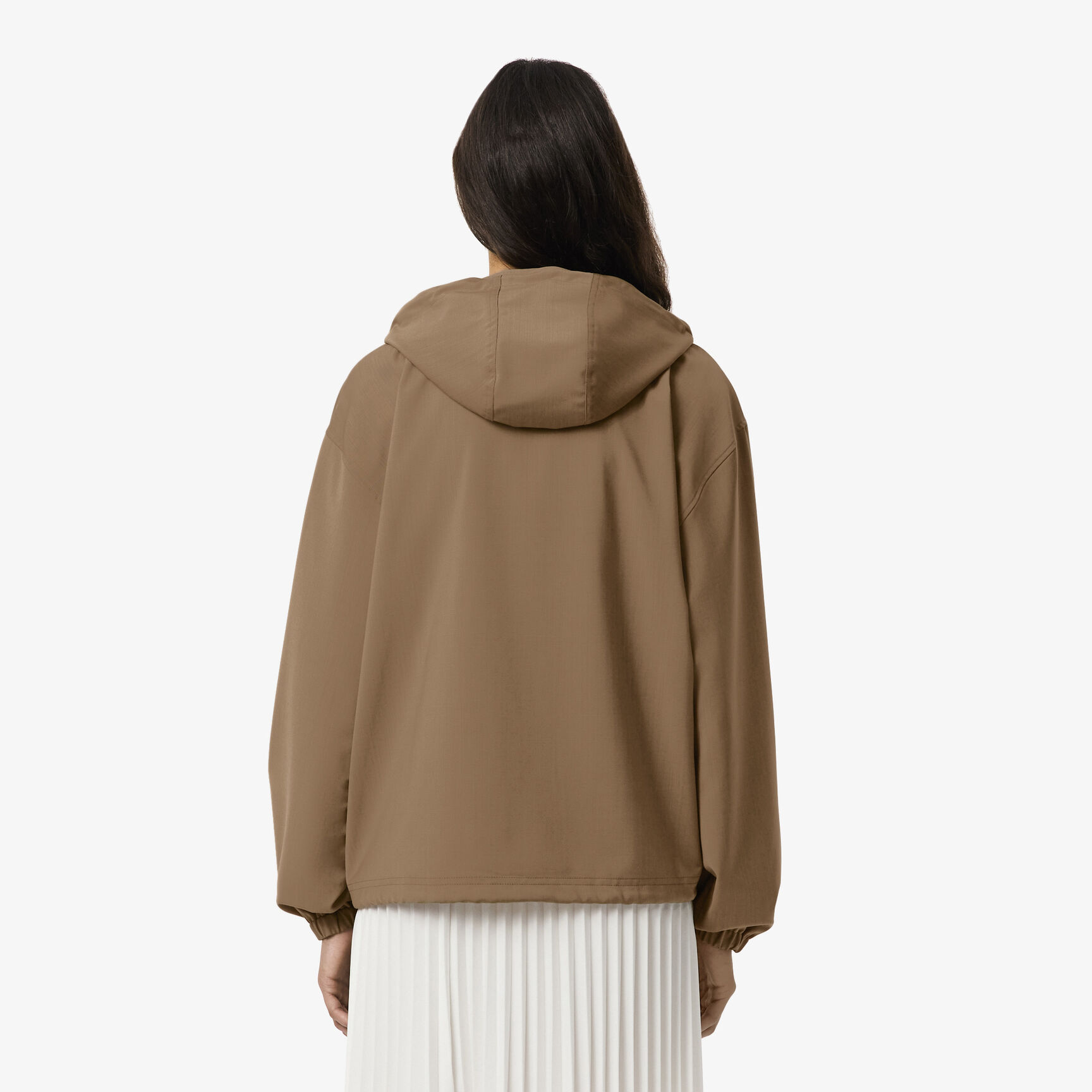 Oversized Wool Blend Popover Jacket