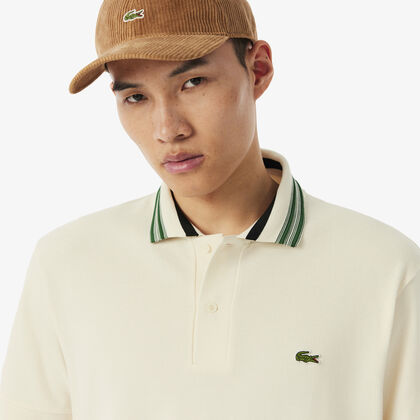 French Made Classic Fit Stripe Collar Polo Shirt