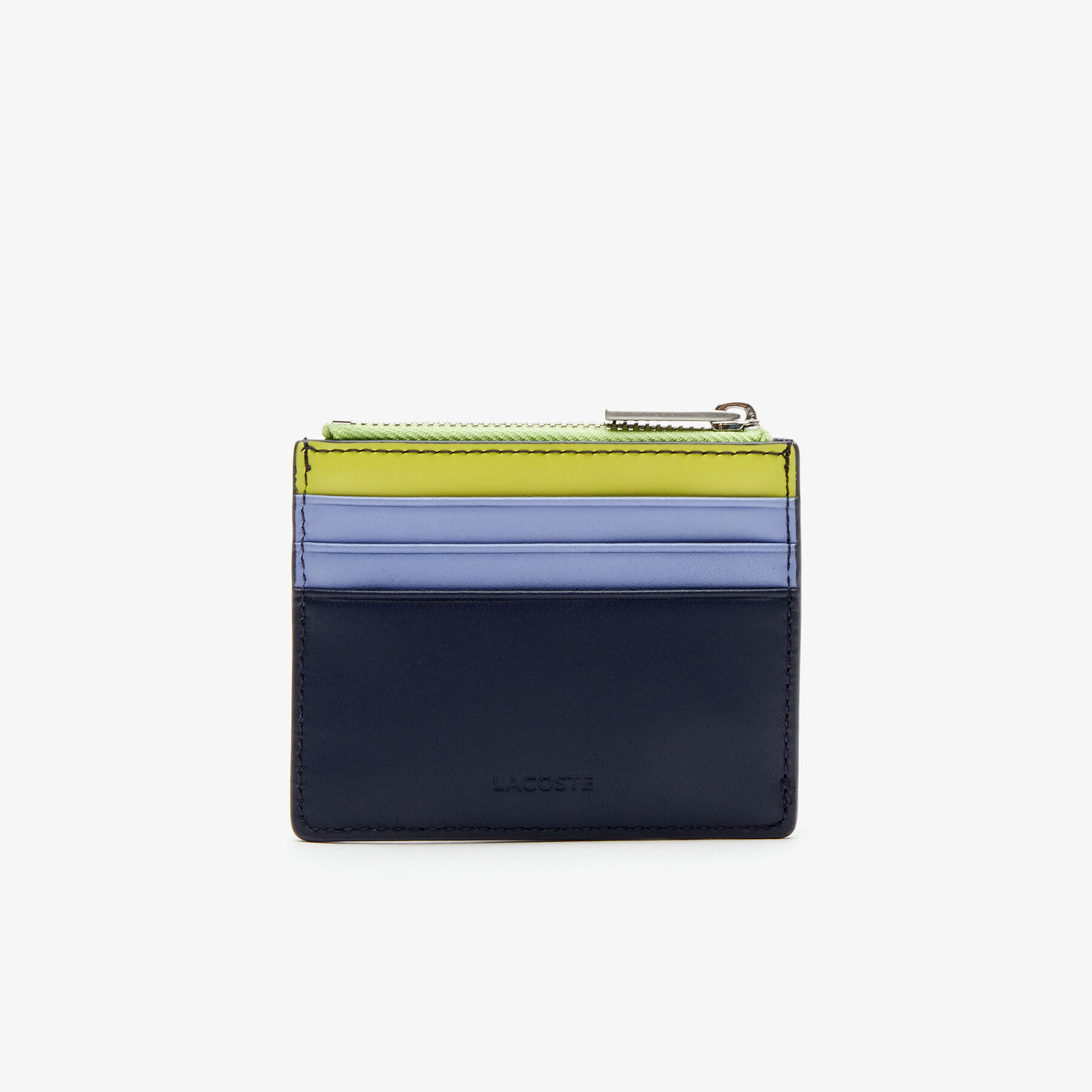 Men's Fitzgerald Colourblock Leather Zip Card Holder lacoste men s fitzgerald colourblock leather zip card holder