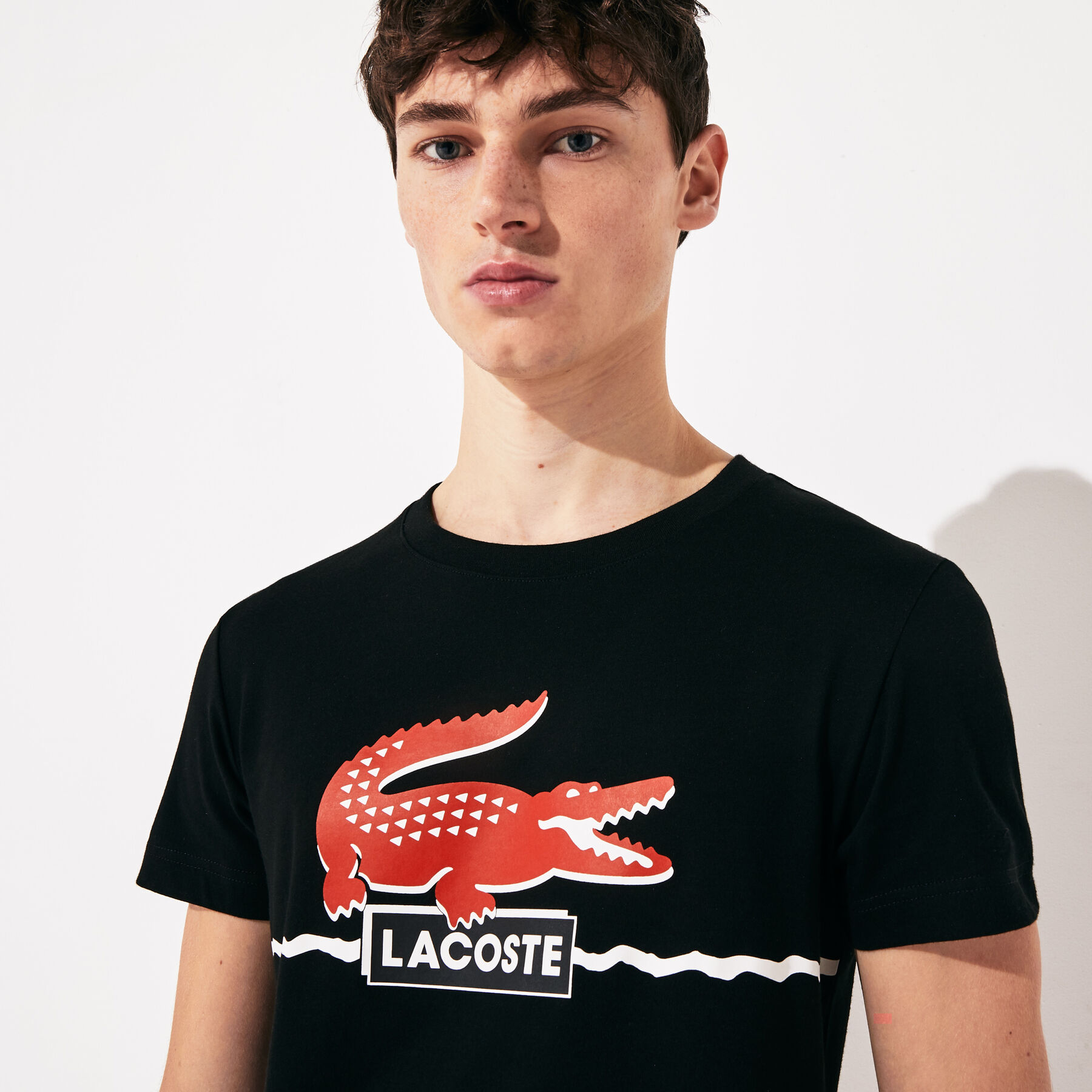 لاكوست قميص تي شيرت من قطن الجيرسيه للرجال من مجموعة lacoste sport