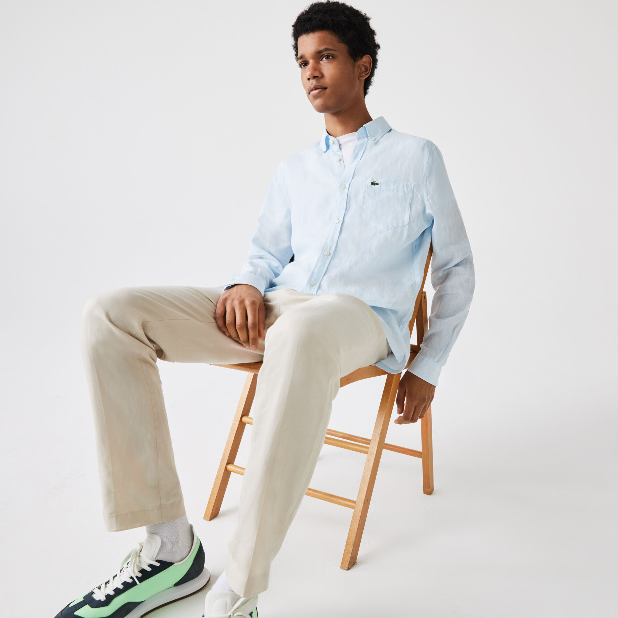 Men's Regular Fit Linen Shirt | Lacoste SA
