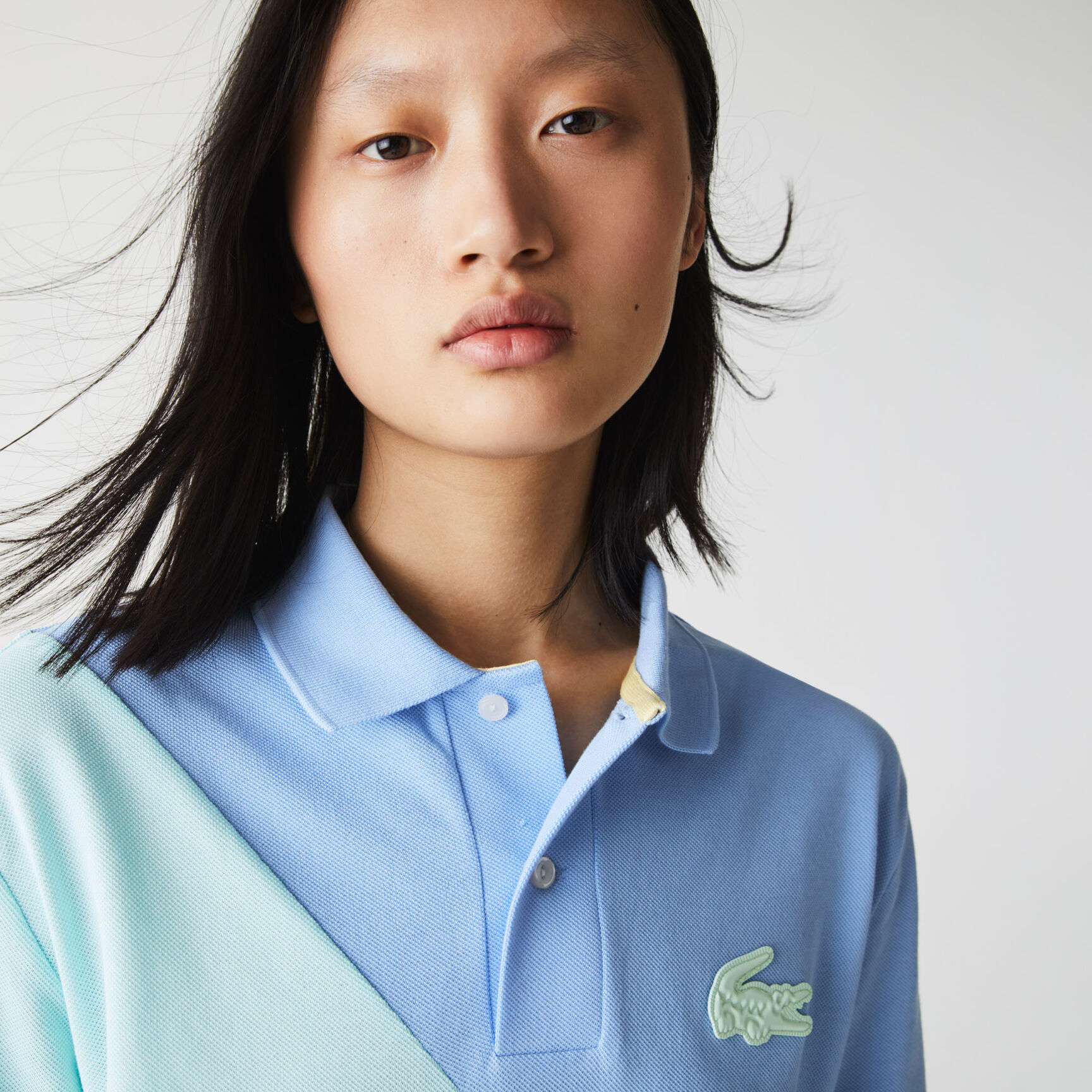 Unisex Lacoste LIVE Loose Fit Colorblock Cotton Piqu&eacute; Polo