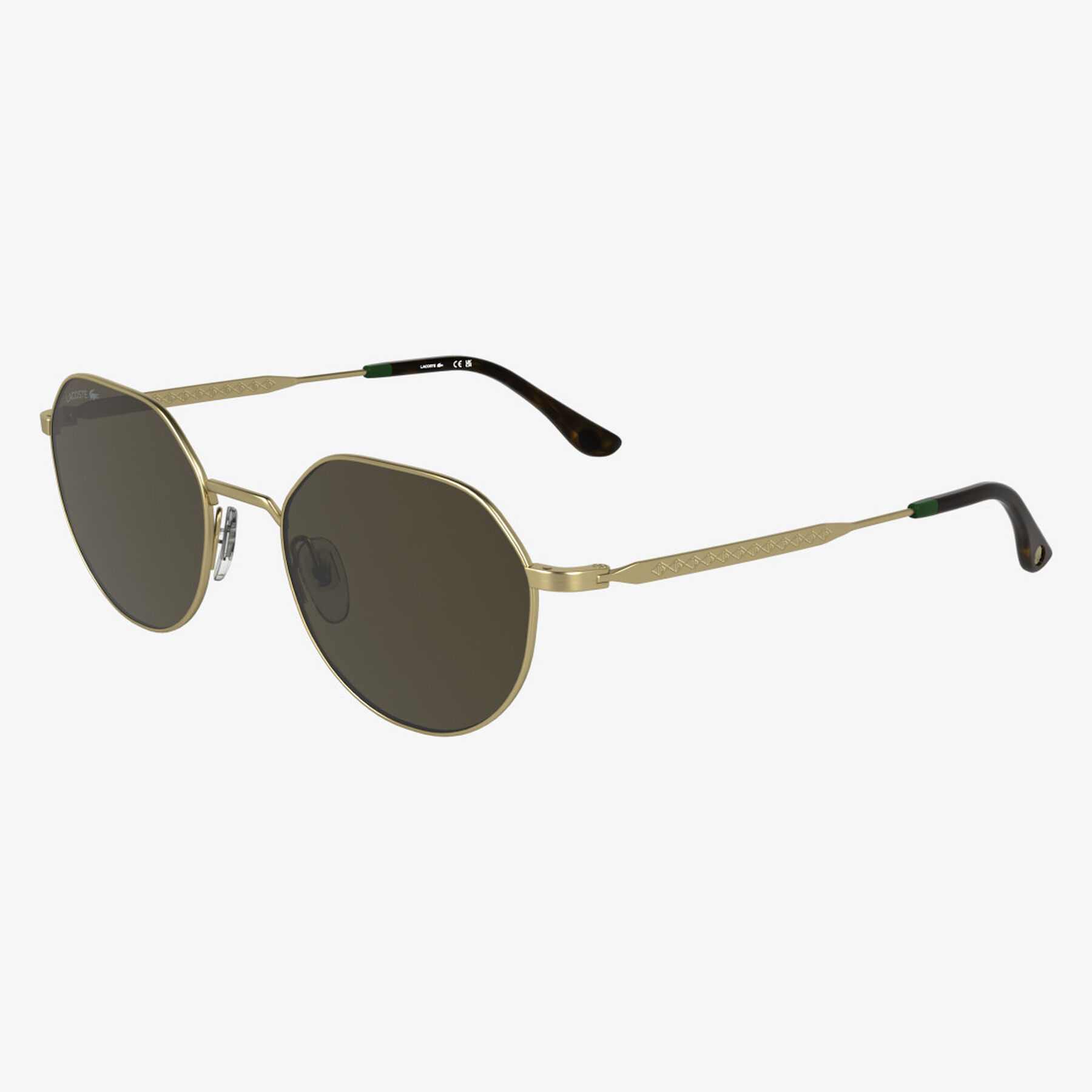 lacoste monogram unisex rounded metal glasses