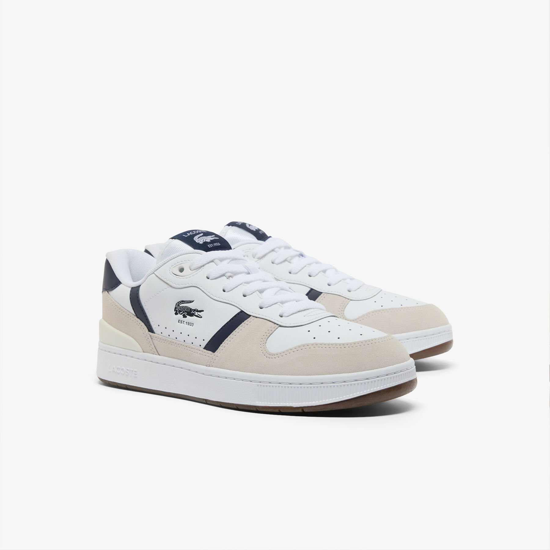 Men's T-Clip Set Leather Sneakers lacoste men s t clip set leather sneakers