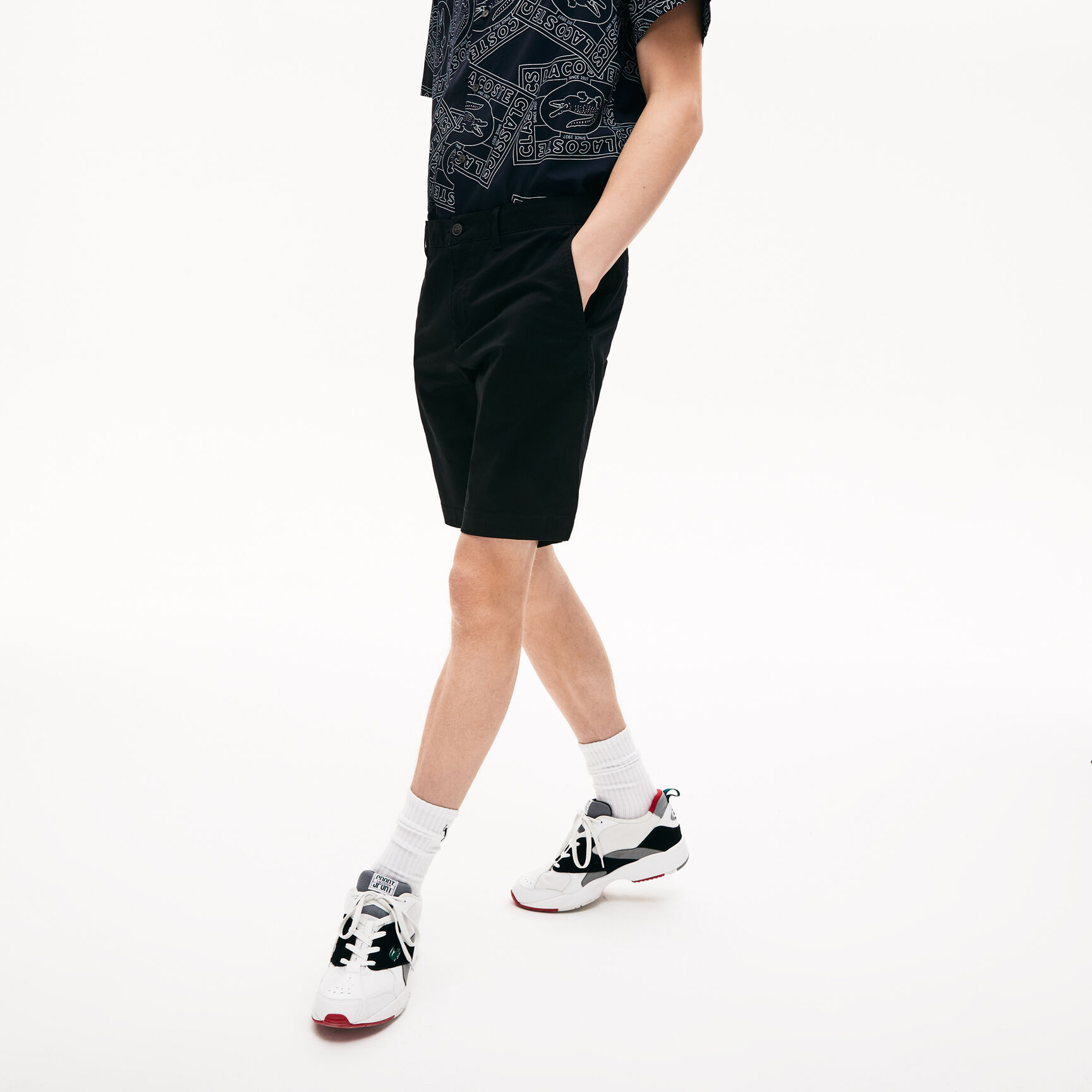 شورت بيرمودا من الجبردين المرن بقصة ضيقة للرجال