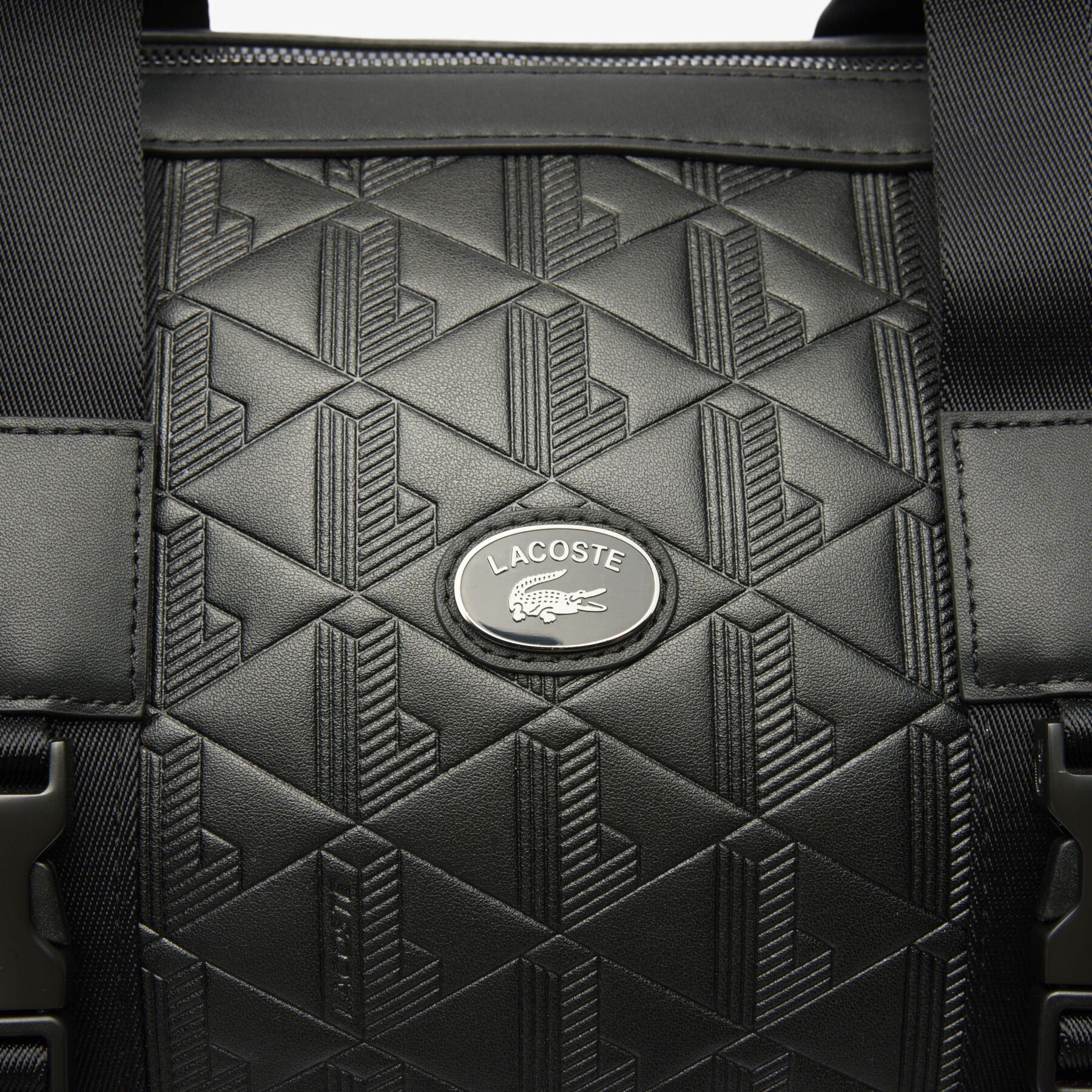 Large Monogram Leather Weekend Bag lacoste large monogram leather weekend bag