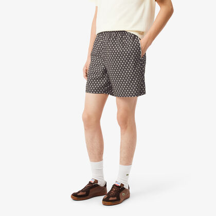 شورت قطني مطبوع بقصة مريحة