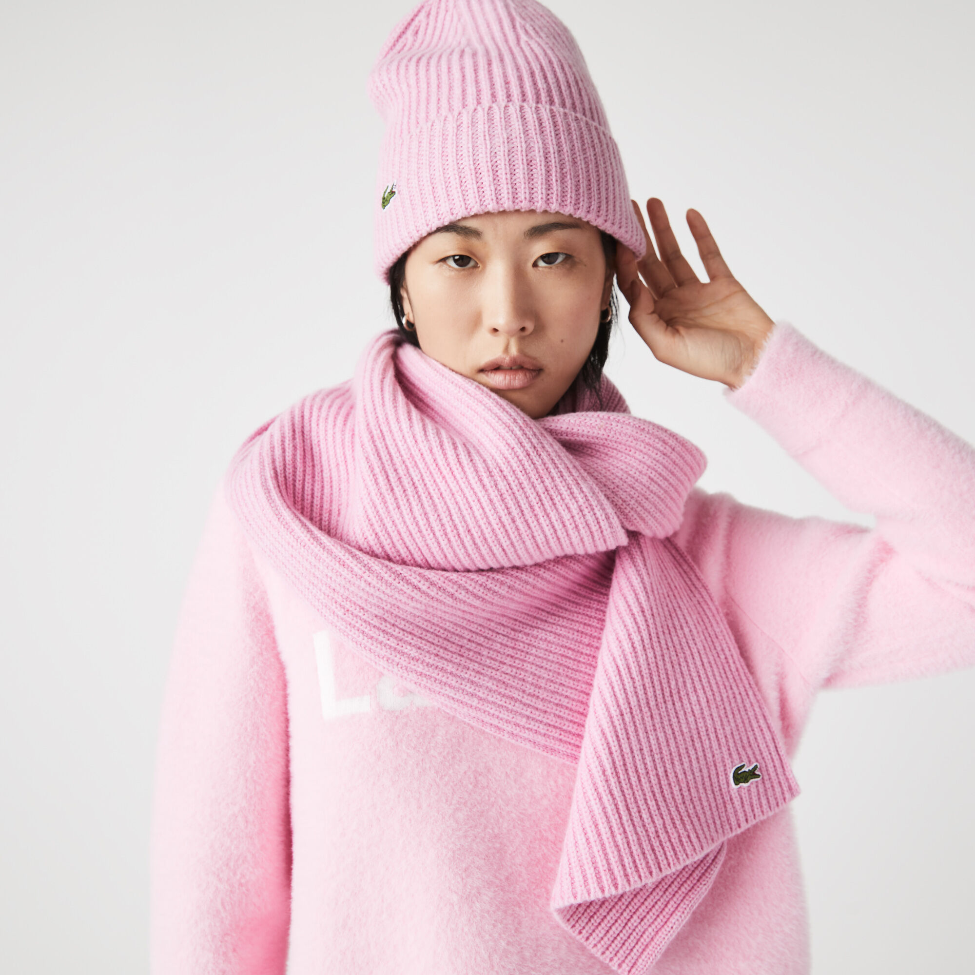 Women's Turned Edge Wool Scarf | Lacoste SA