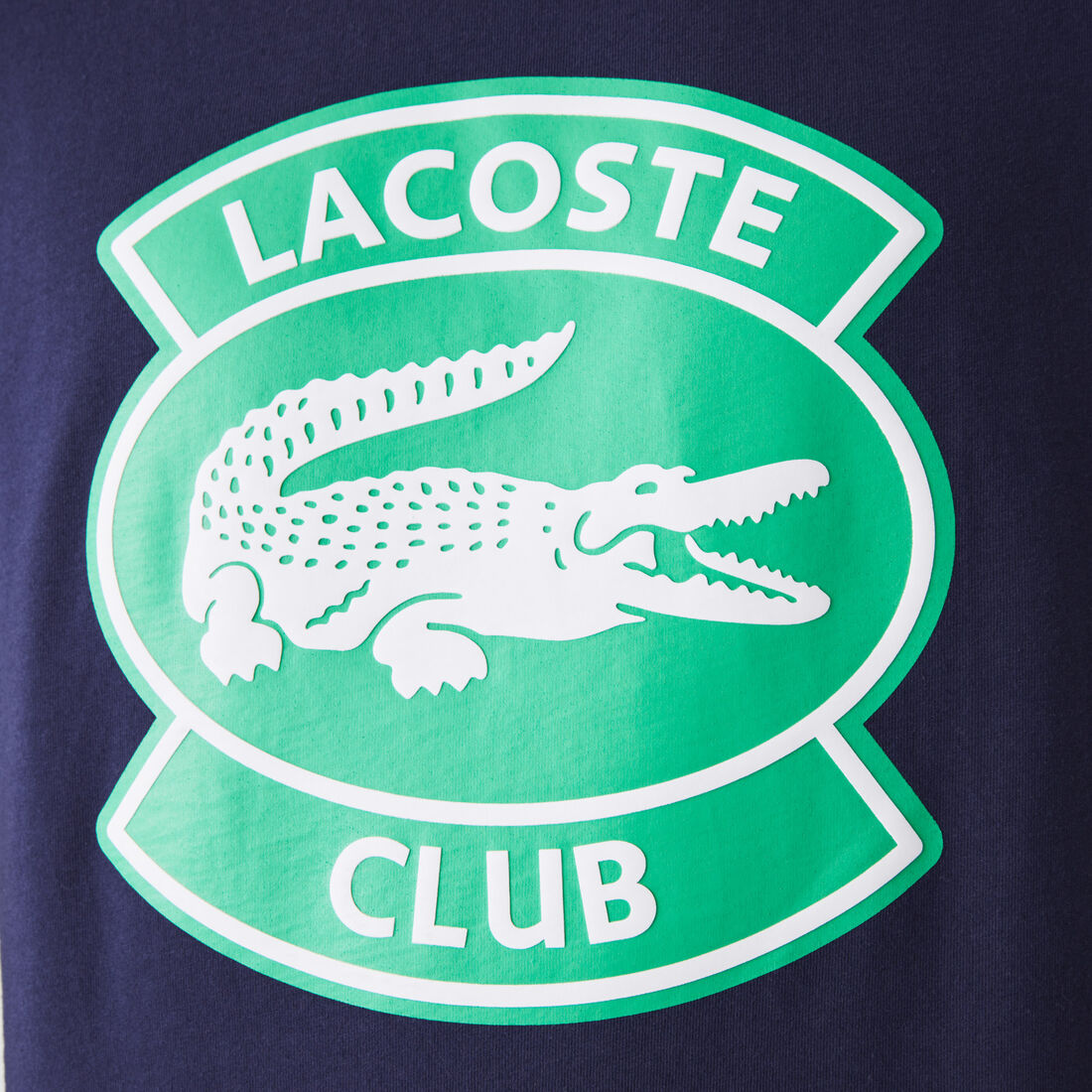 Men's Crew Neck Oversized Lacoste Club Badge Cotton T-shirt Men's Crew Neck Oversized Lacoste Club Badge Cotton T-shirt