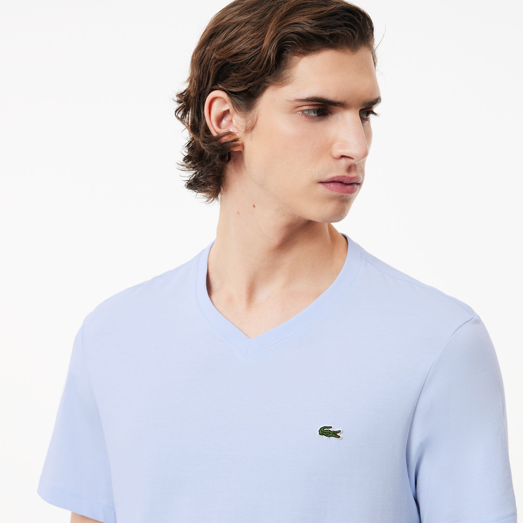 تيشيرت قطن بفتحة رقبة حرف V للرجال تيشيرت قطن بفتحة رقبة حرف V للرجال