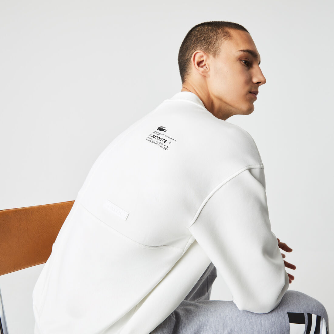 Men's Lacoste Loose Fit Patchwork Effect Sweatshirt Men's Lacoste Loose Fit Patchwork Effect Sweatshirt