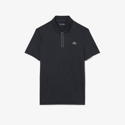 lacoste ultra dry jacquard crocodile tennis polo shirt