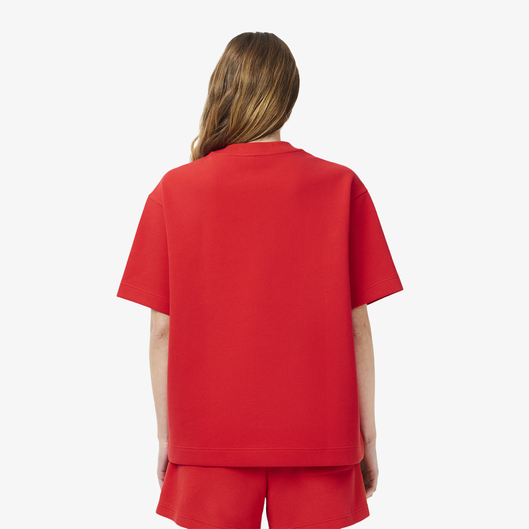 lacoste oversized double face pique t shirt