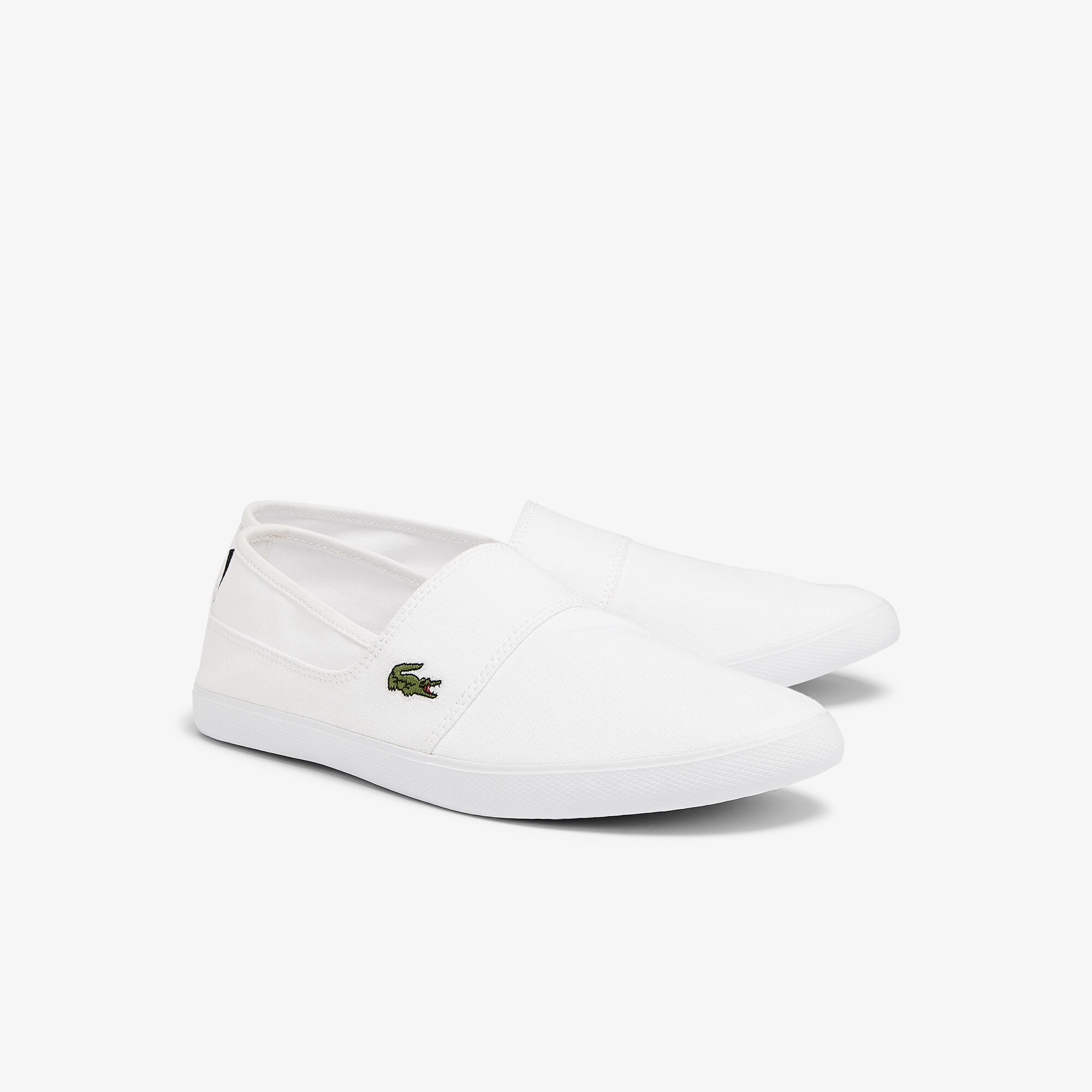 Lacoste white slip on shoes hotsell