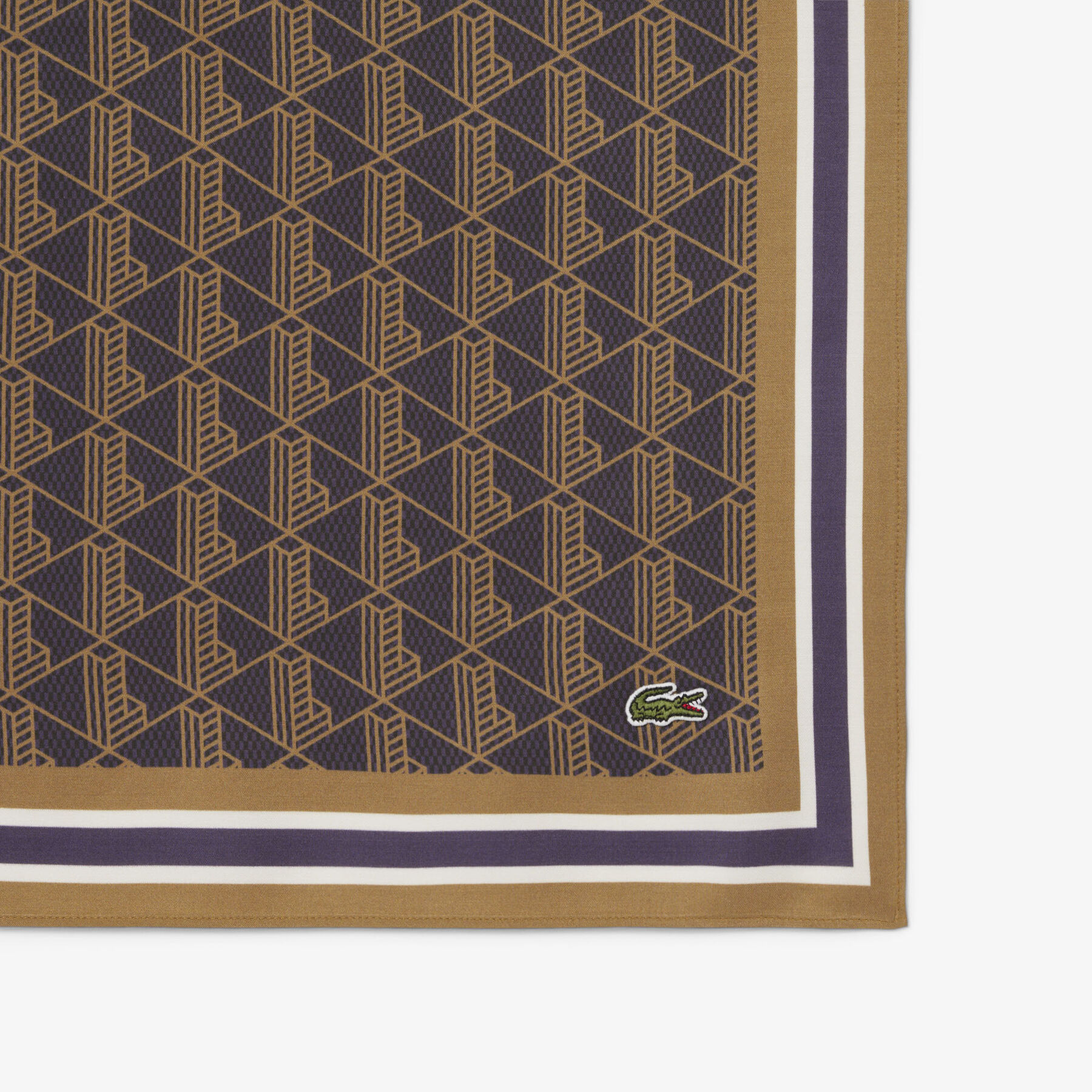 Monogram Print Scarf lacoste monogram print scarf