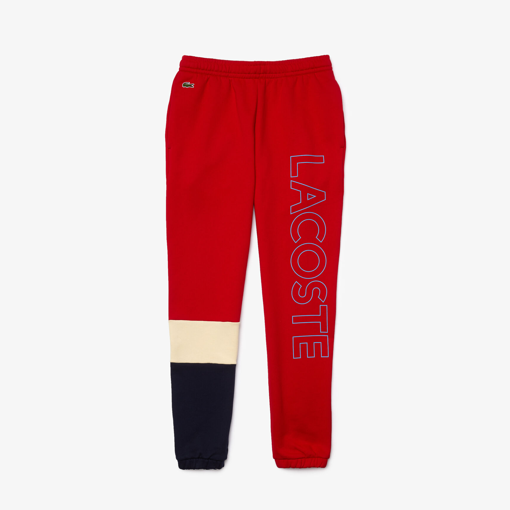 بنطال رياضي صوف بكتل لونية ونقشات كتابية للرجال