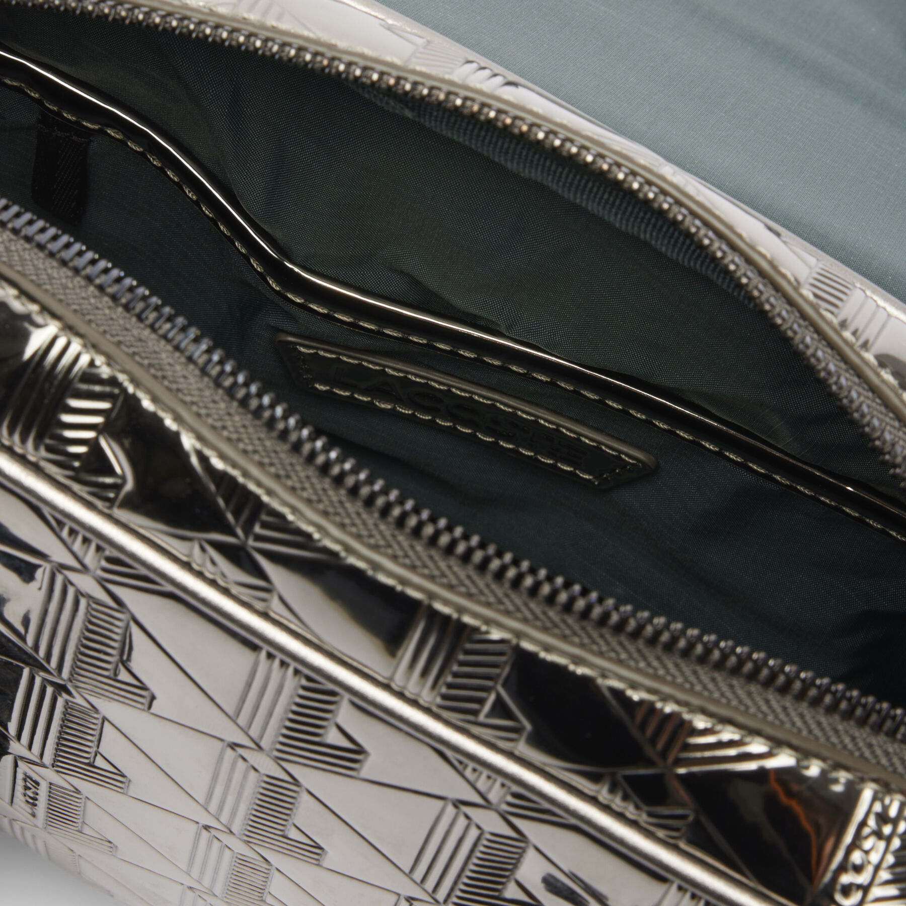 lacoste the blend silver messenger bag