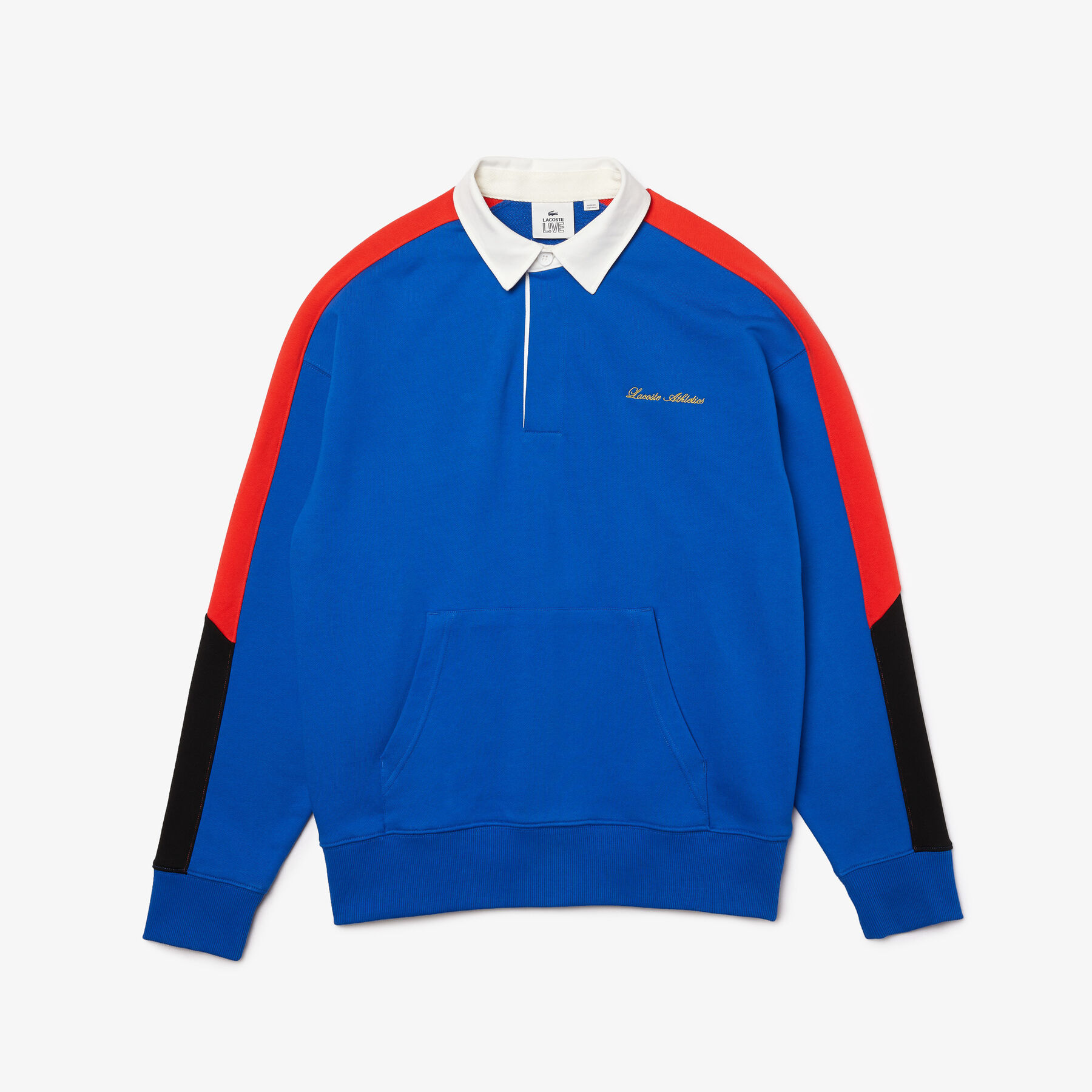 لاكوست سويت شيرت بولو صوف مع كتل لونية مجموعة lacoste live للرجال