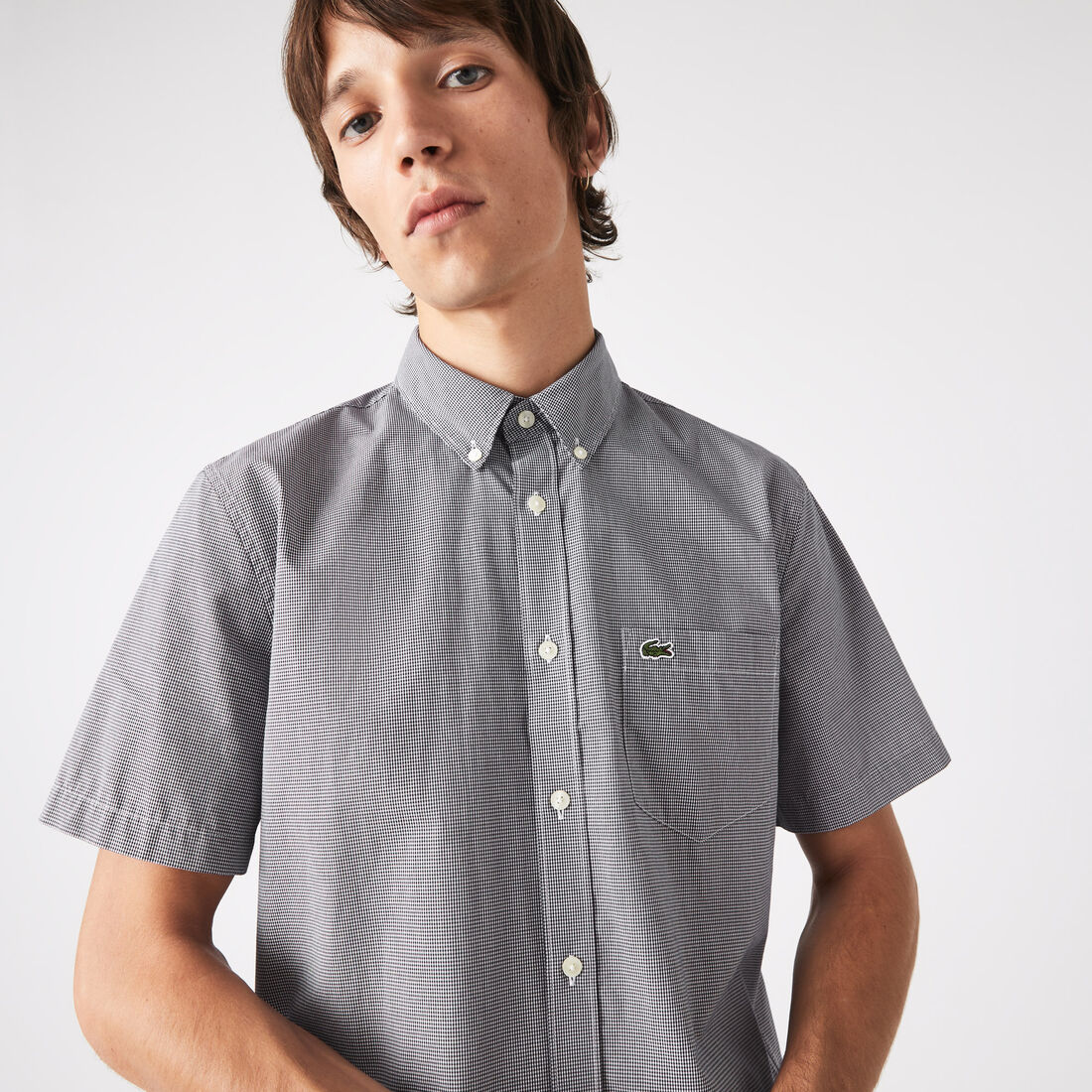 Buy Men's Regular Fit Gingham Check Shirt Lacoste SA