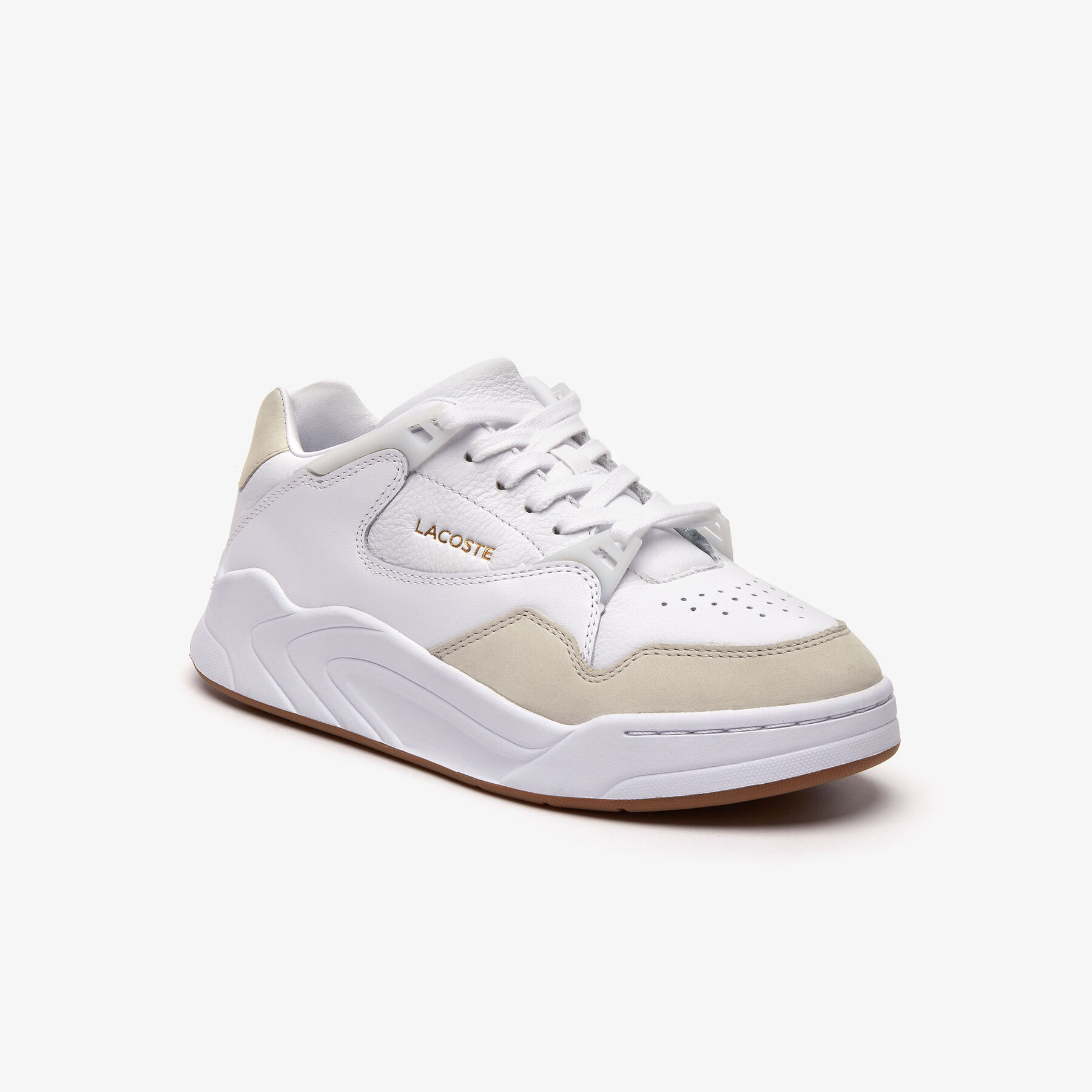 lacoste women s court slam tonal leather trainers