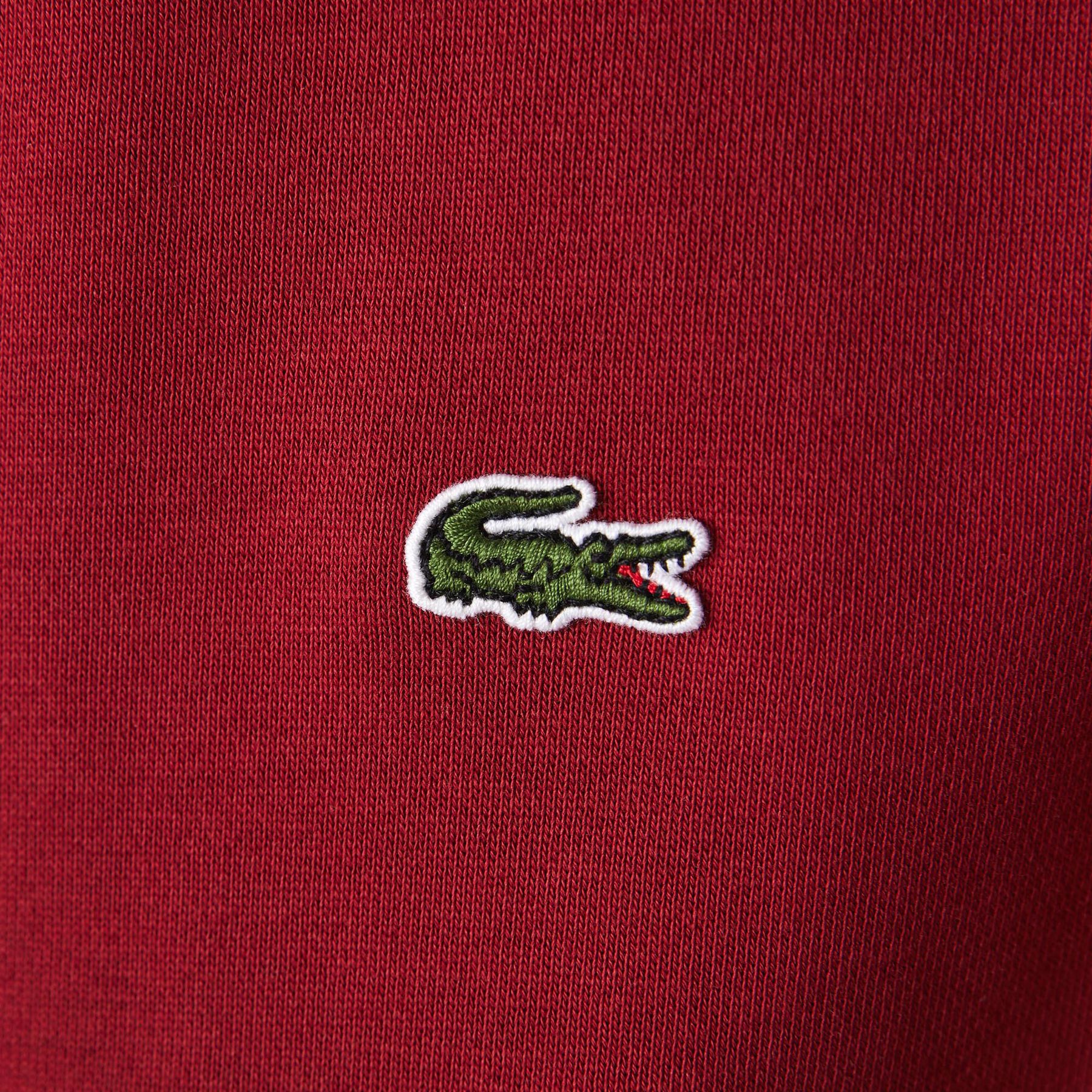 lacoste relaxed fit fleece crew neck sweatshirt