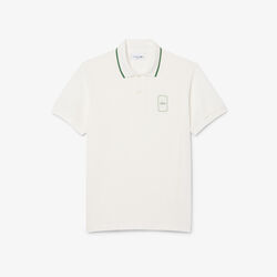 lacoste classic fit printed pique polo shirt