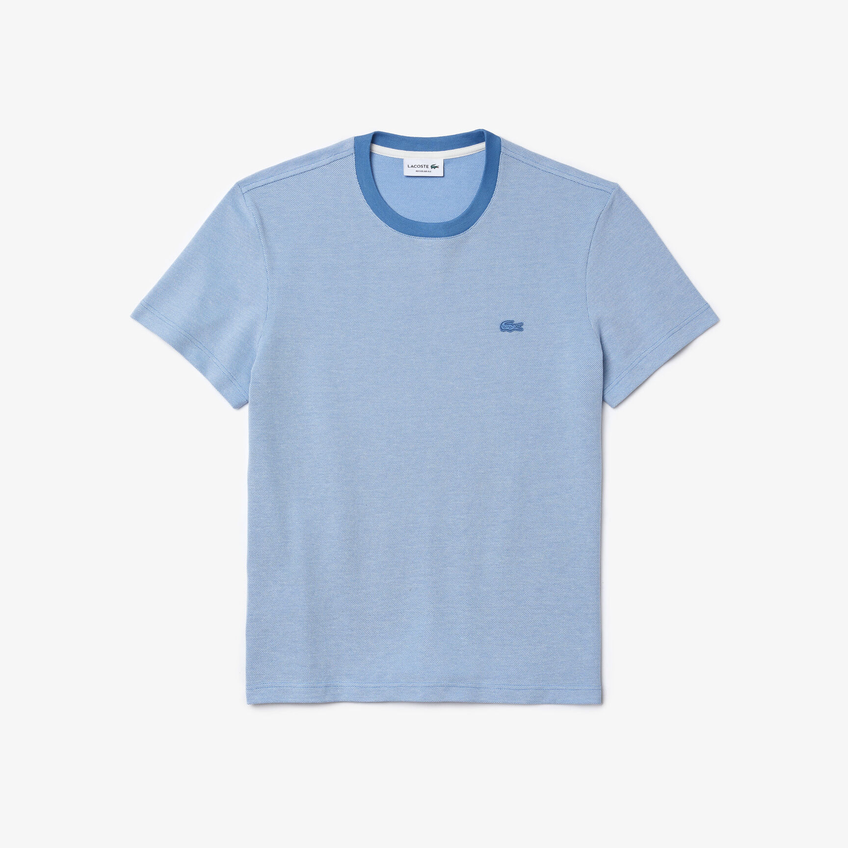 تي شيرت قطني متعرج الملمس للرجال بفتحة رقبة مستديرة تي شيرت قطني متعرج الملمس للرجال بفتحة رقبة مستديرة