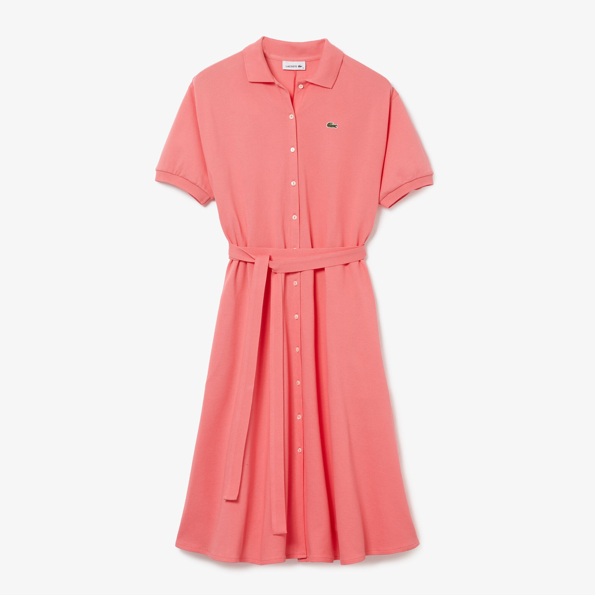 Buy Women s Cotton Piqu Belted Polo Dress Lacoste SA