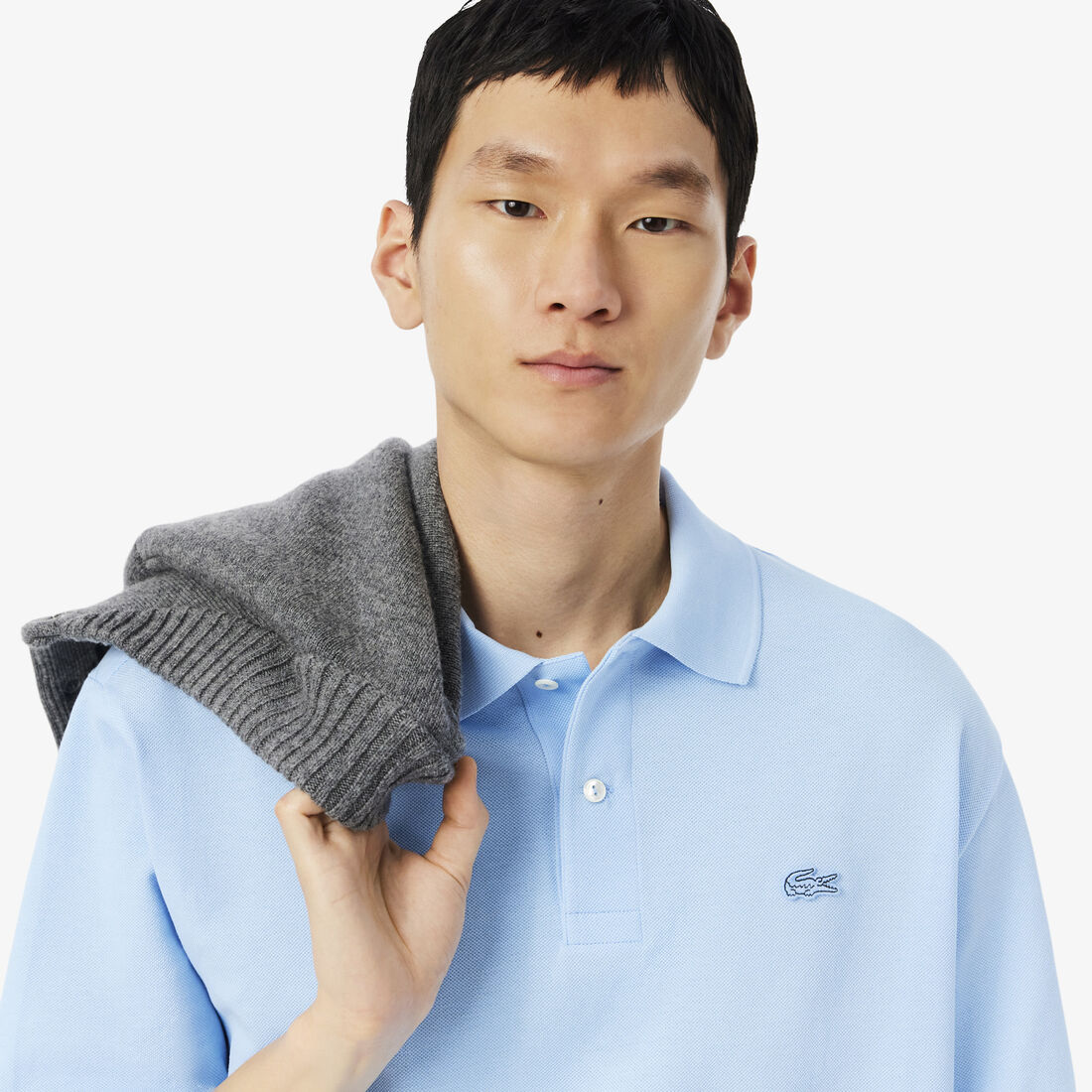 قميص بولو بيكيه ثقيل بقصّة فضفاضة قميص بولو بيكيه ثقيل بقصّة فضفاضة