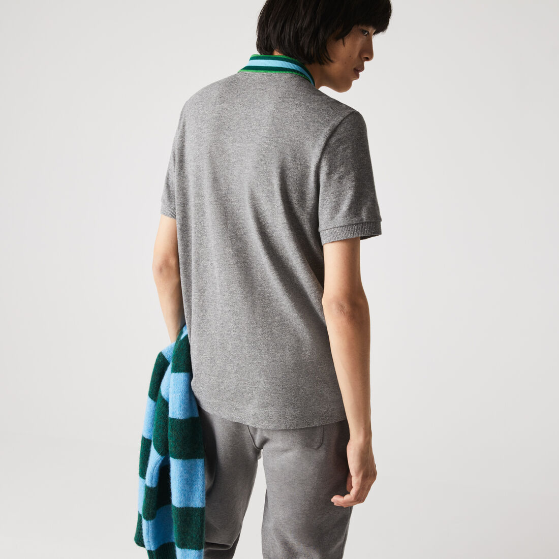 Men’s Lacoste Regular Fit Striped Collar Cotton Piqué Polo Men’s Lacoste Regular Fit Striped Collar Cotton Piqué Polo