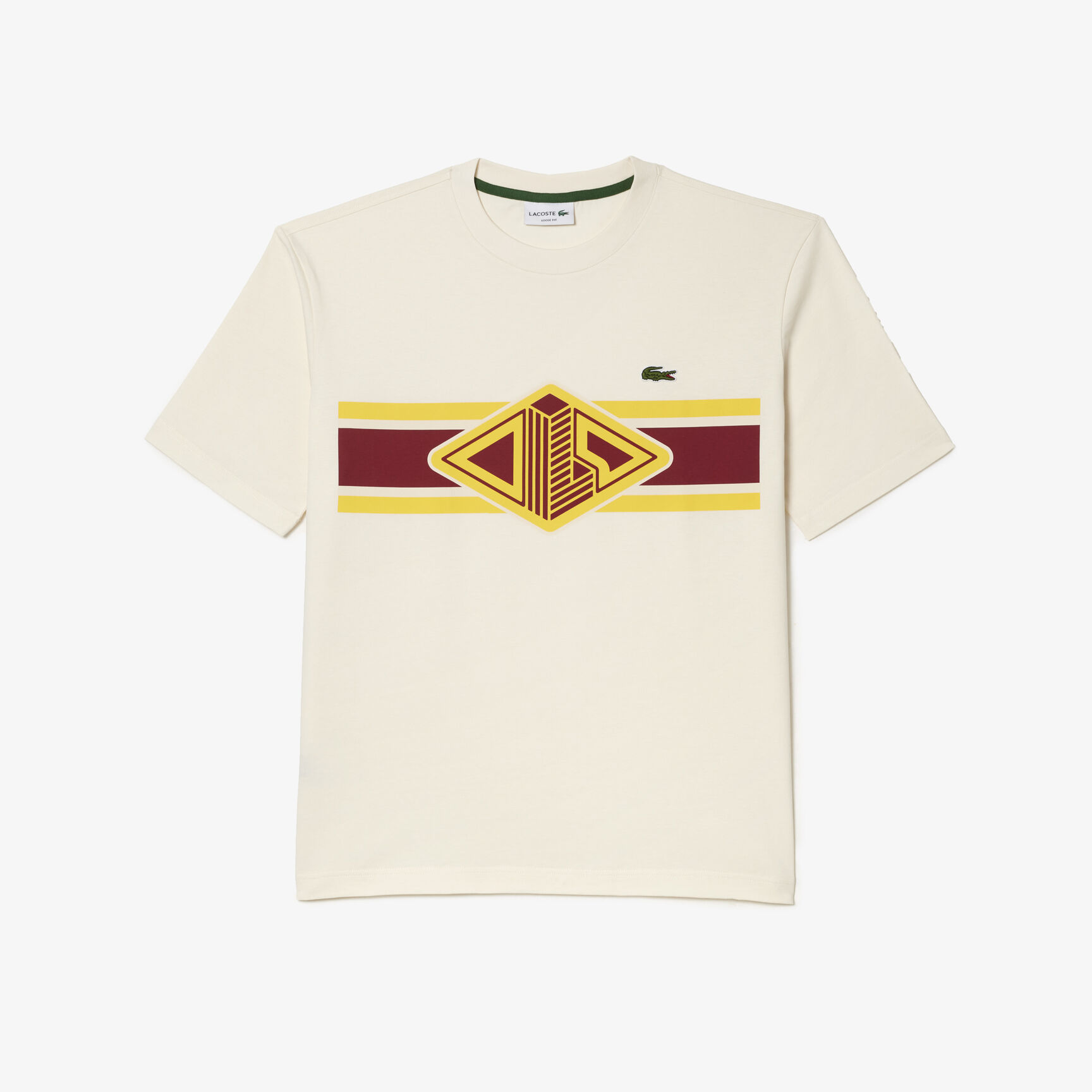 Men's Lacoste Round Neck Loose Fit Printed T-shirt
