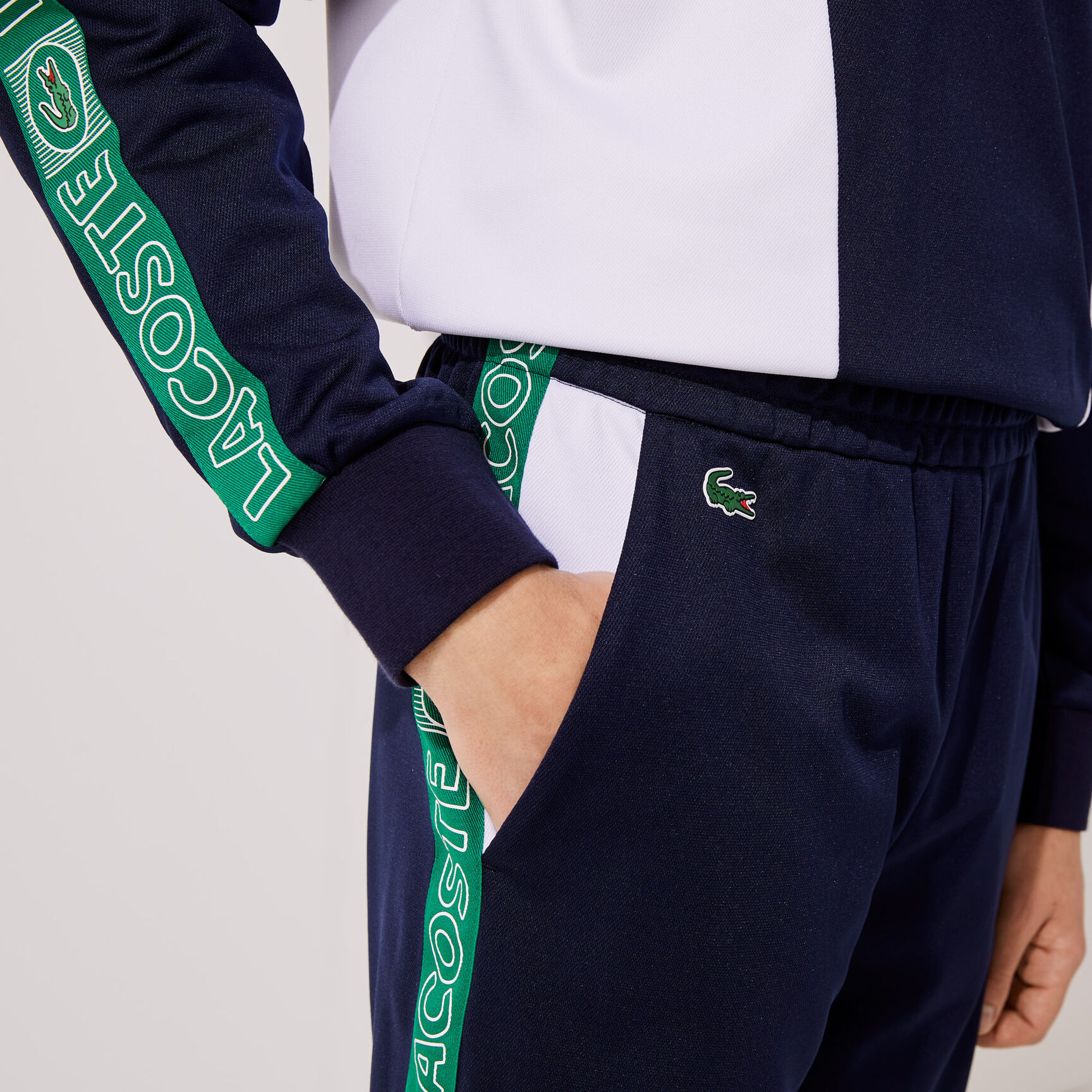 بنطال رياضي بأشرطة شعار الماركة للرجال مجموعة Lacoste SPORT