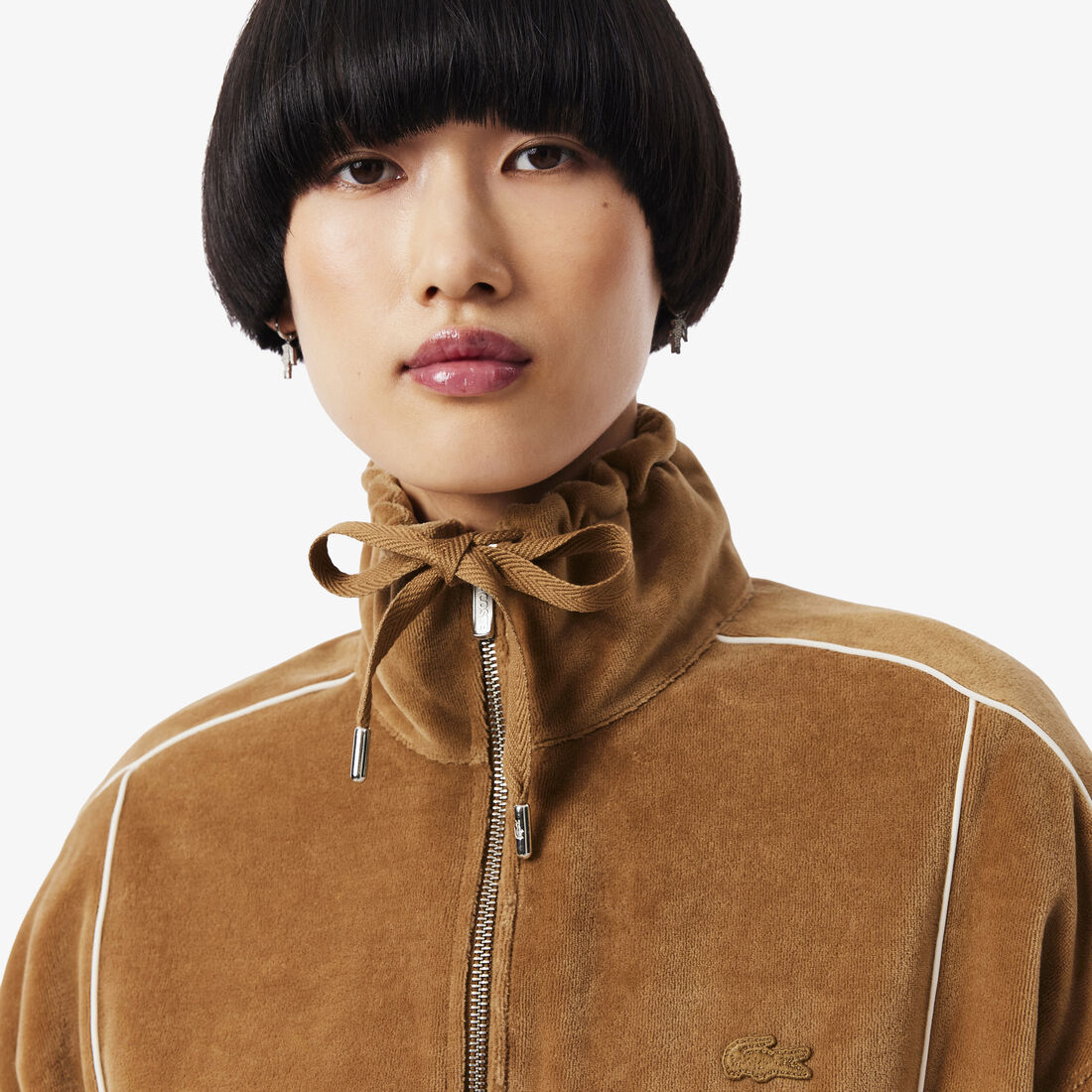 Oversized Zipped Velour Sweatshirt Oversized Zipped Velour Sweatshirt