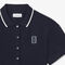 Flared Badge Accent Petit Pique Dress