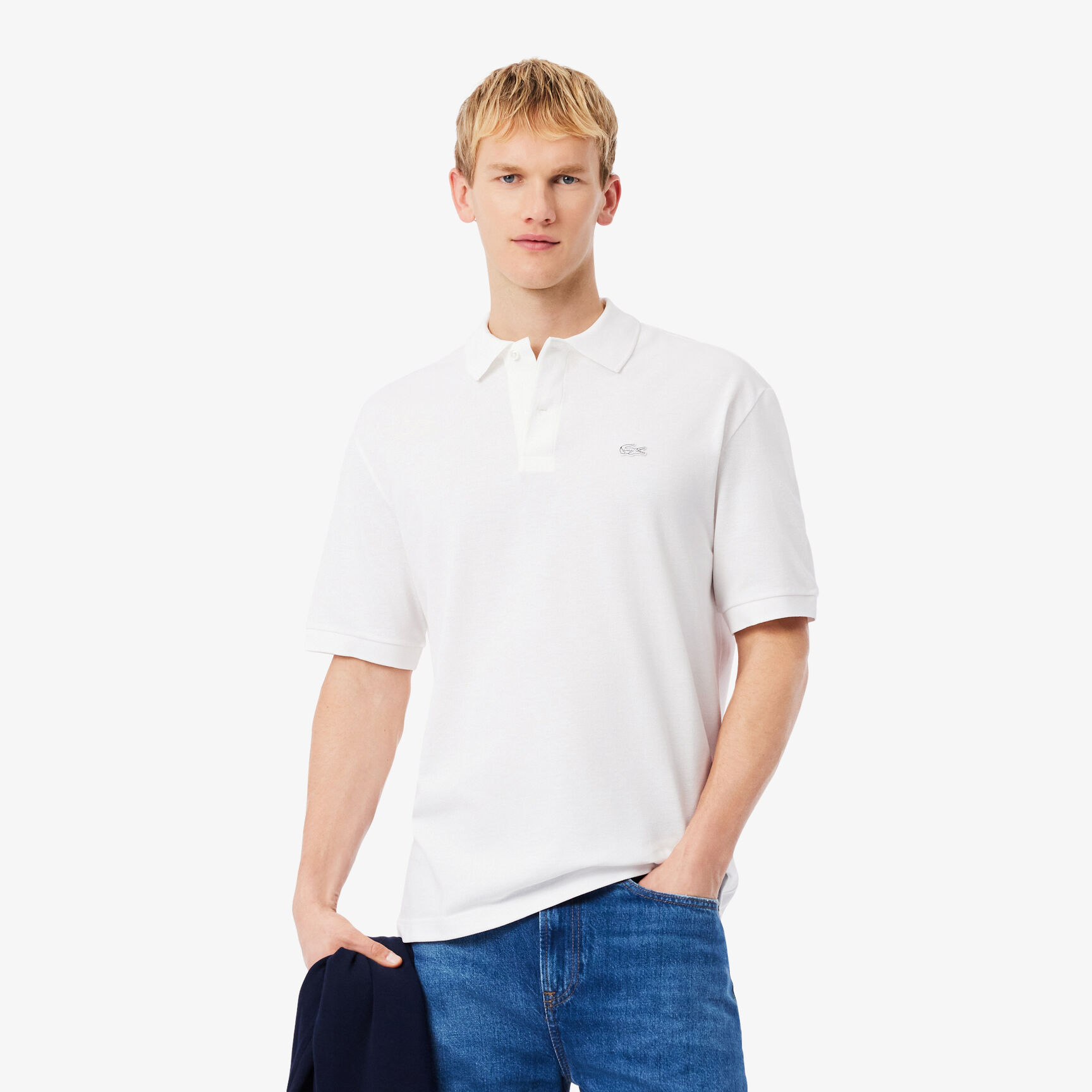 Loose Fit Heavy Pique Polo Shirt Loose Fit Heavy Pique Polo Shirt